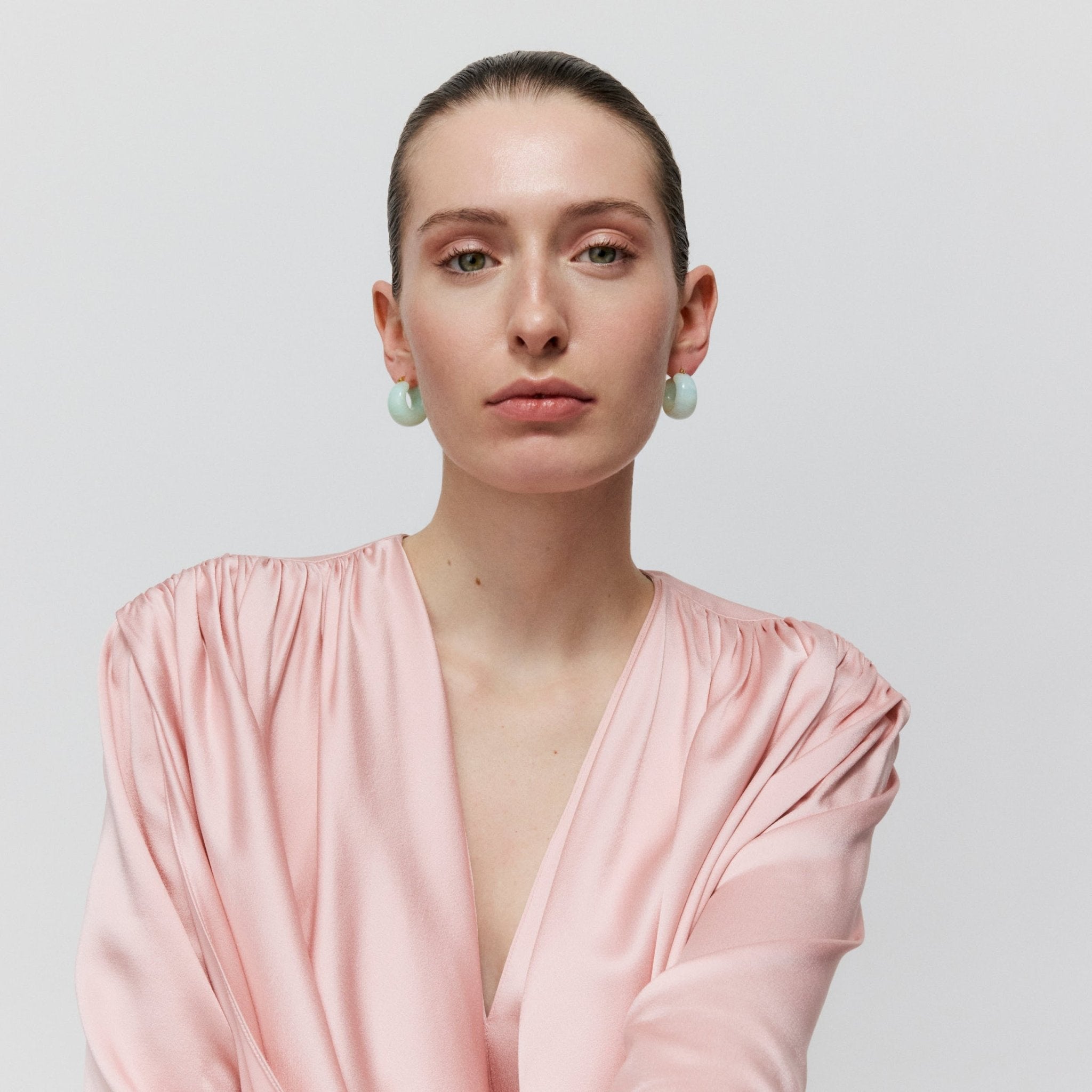 Vanessa Baroni Creole Circlet, cloud marble, vergoldet