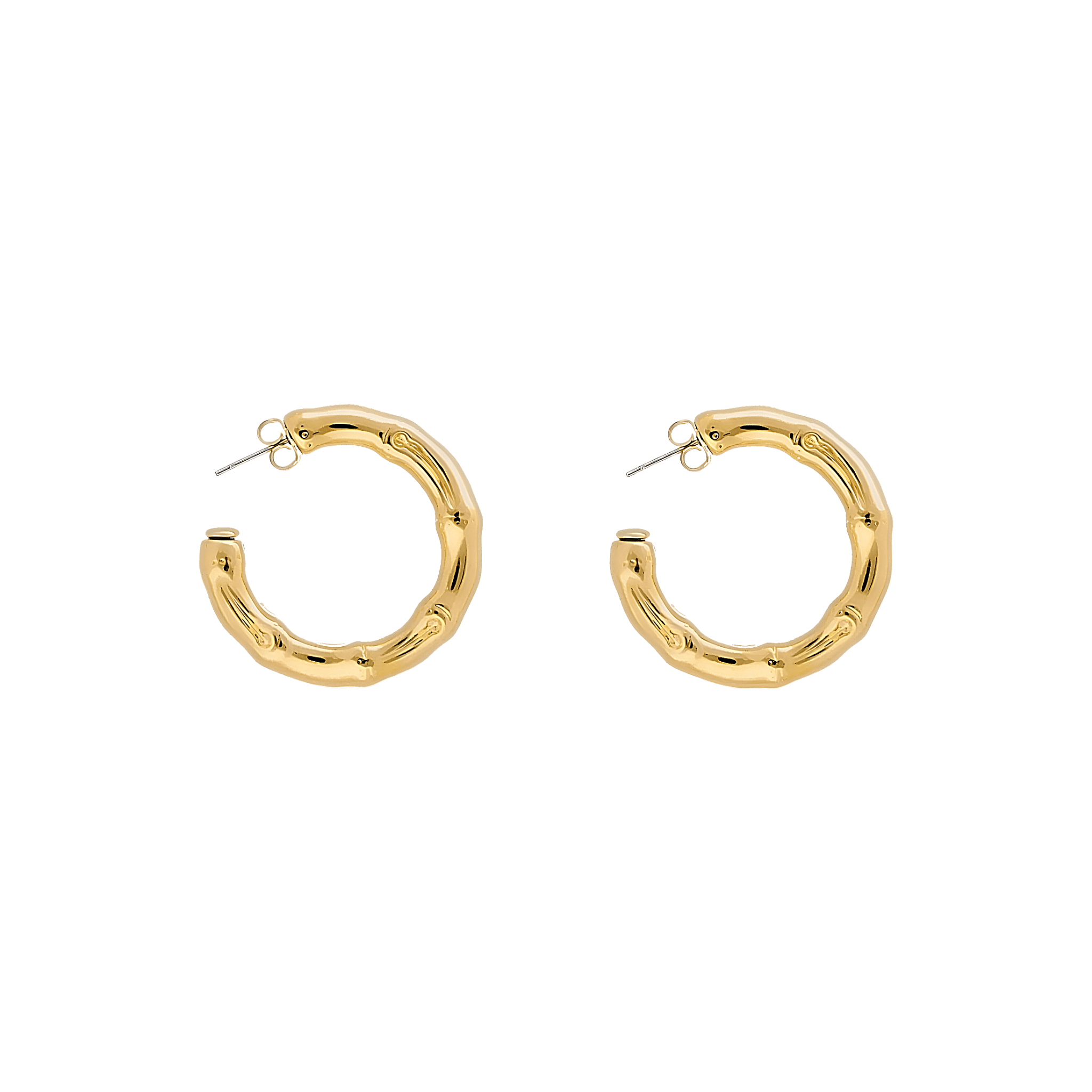 Vanessa Baroni Creolen Bamboo Small, gold, vergoldet