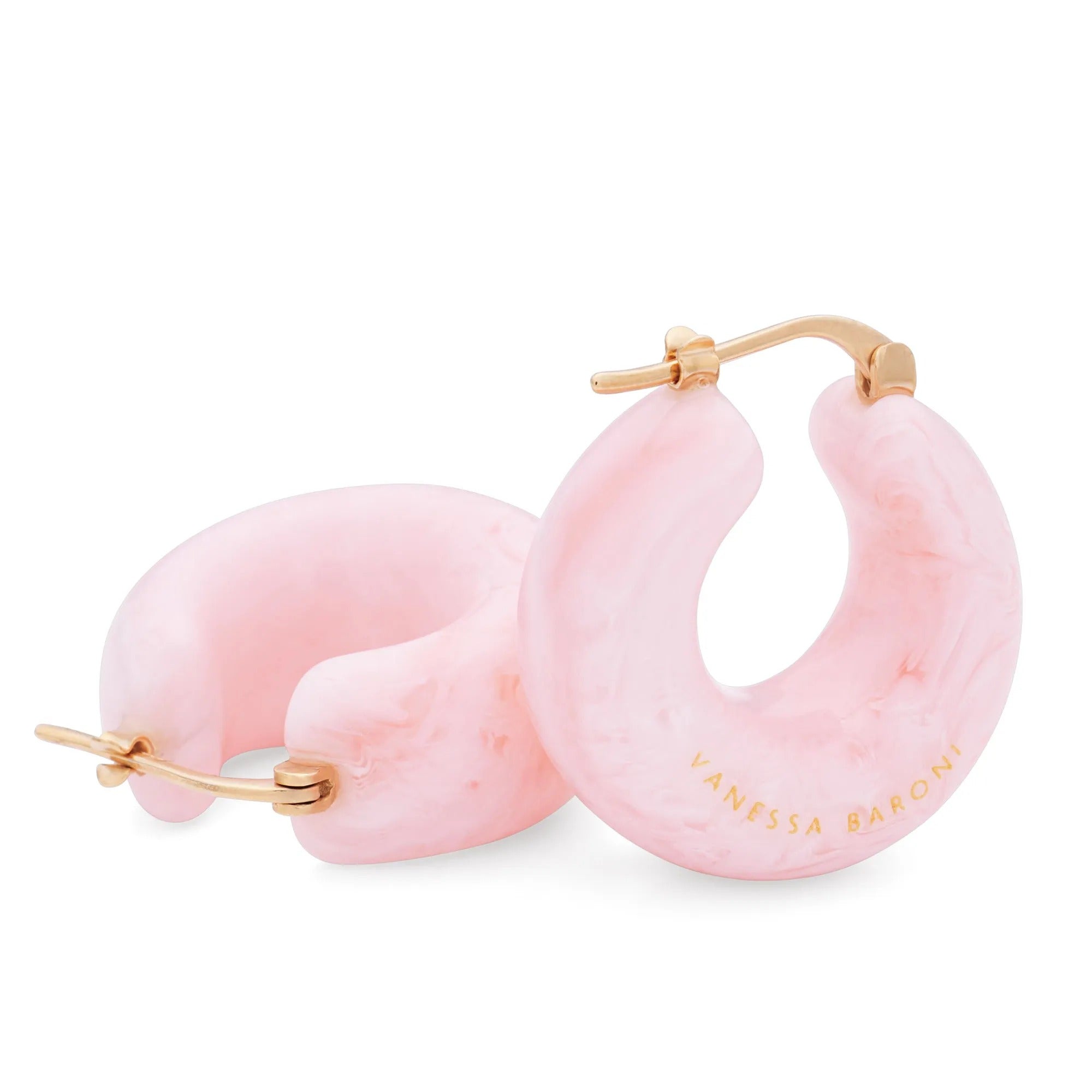 Vanessa Baroni Creolen Circlet, bubble gum twist, vergoldet