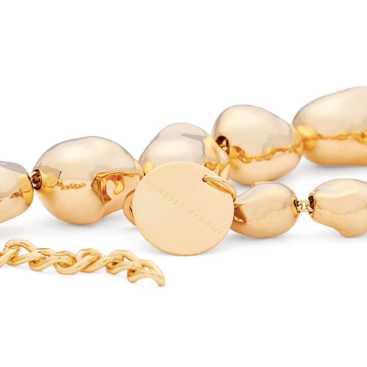 Vanessa Baroni Kette Big Organic Pearl, gold, vergoldet