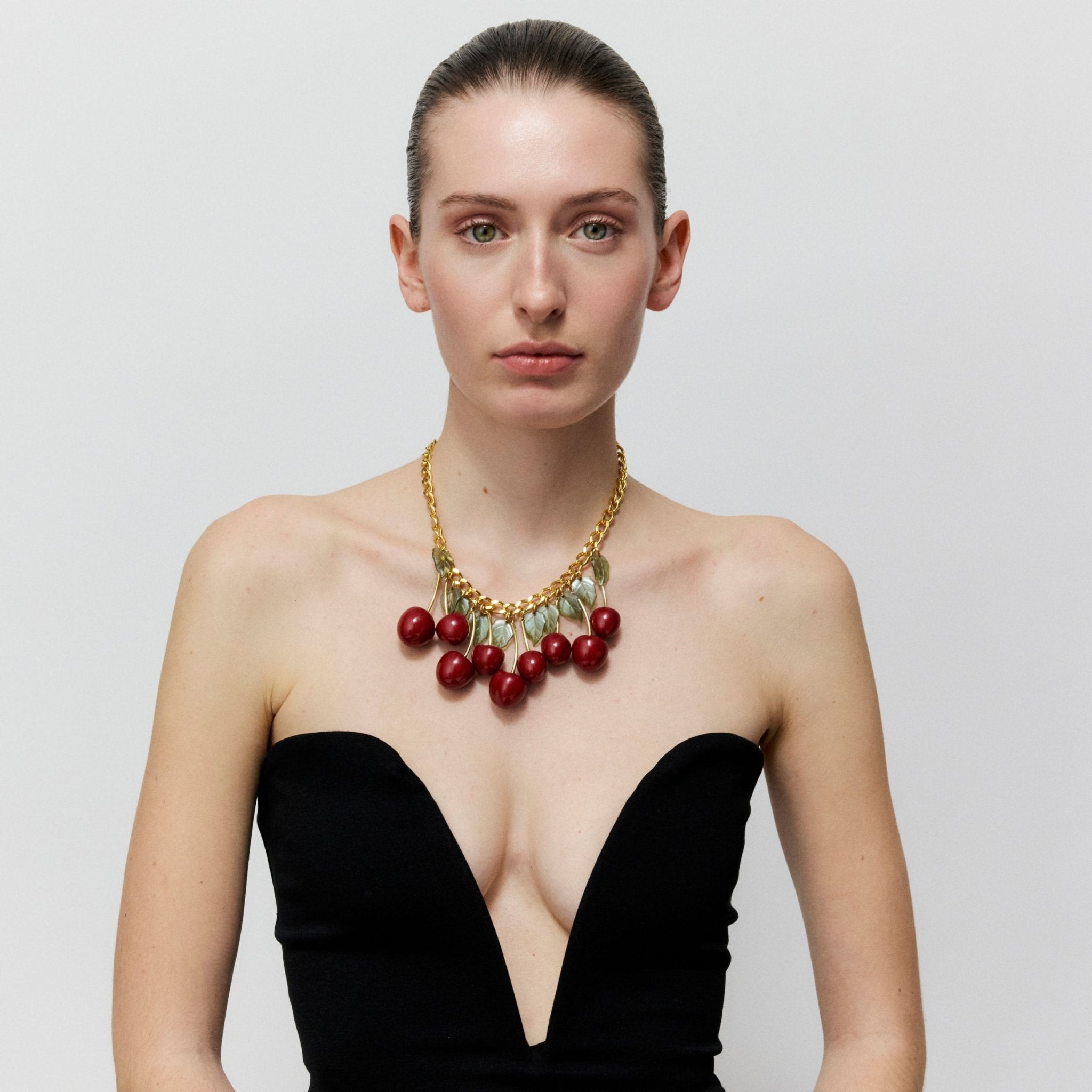Vanessa Baroni Kette Cherry, vergoldet