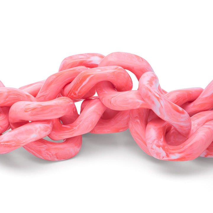 Vanessa Baroni Kette Flat Chain, strawberry icecream, vergoldet