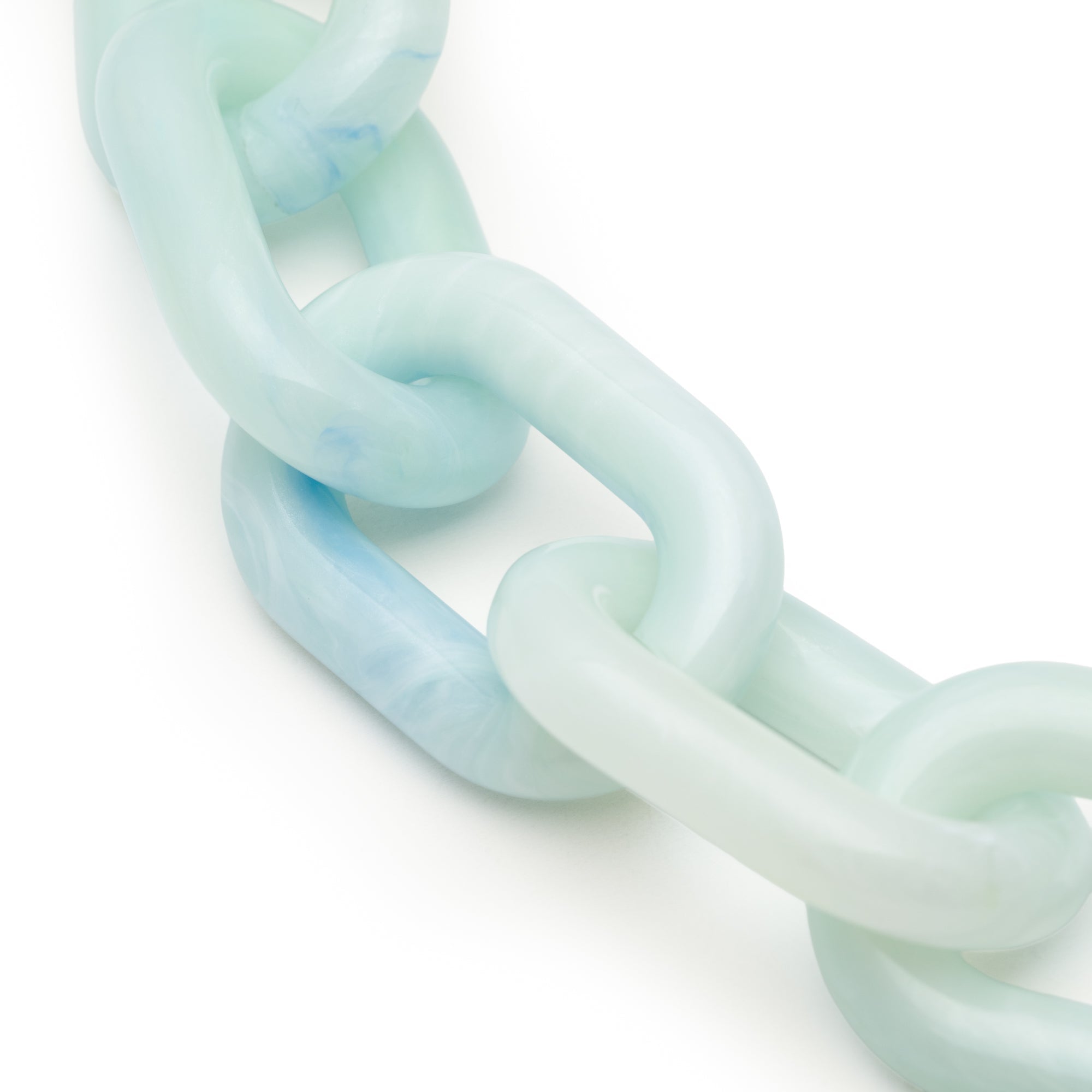 Vanessa Baroni Kette New Oval with gold, cloud marble, vergoldet