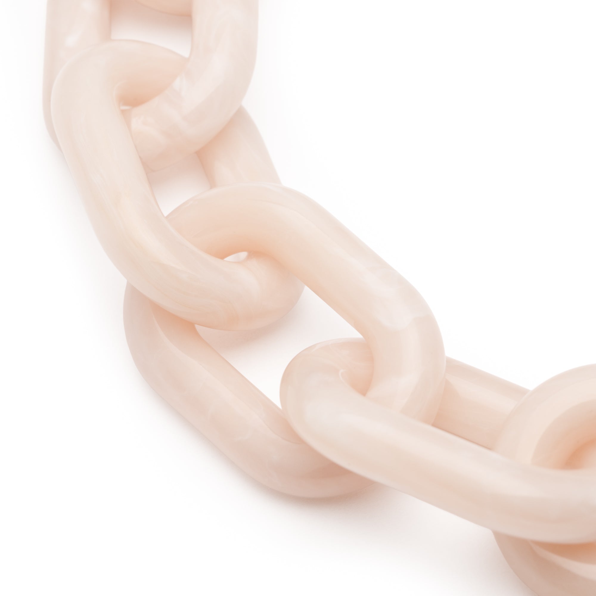 Vanessa Baroni Kette New Oval with gold, latte marble, vergoldet