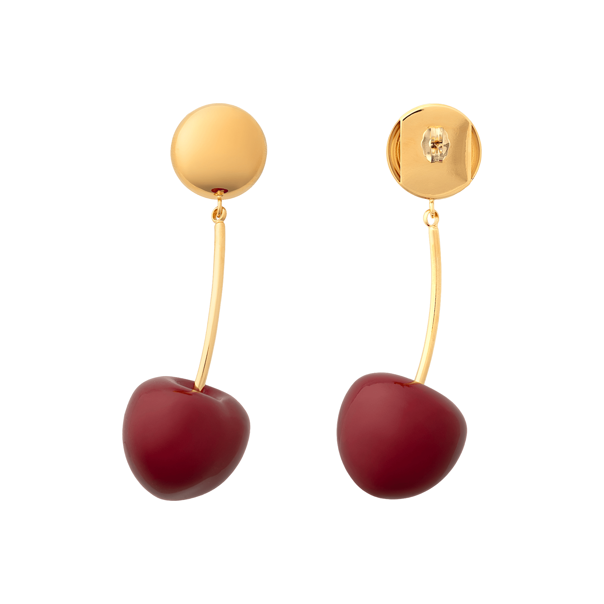 Vanessa Baroni Ohrringe Cherry, vergoldet