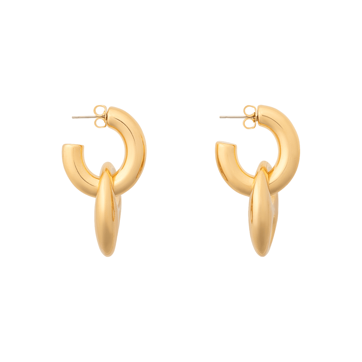 Vanessa Baroni Ohrringe Disc, gold, vergoldet