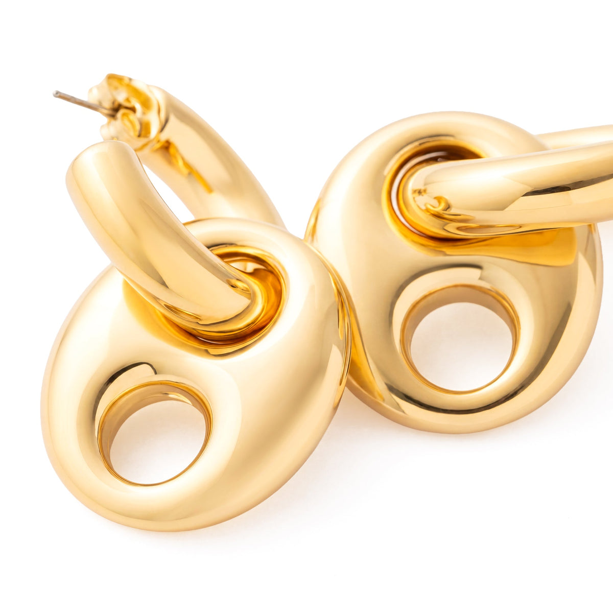Vanessa Baroni Ohrringe Disc, gold, vergoldet
