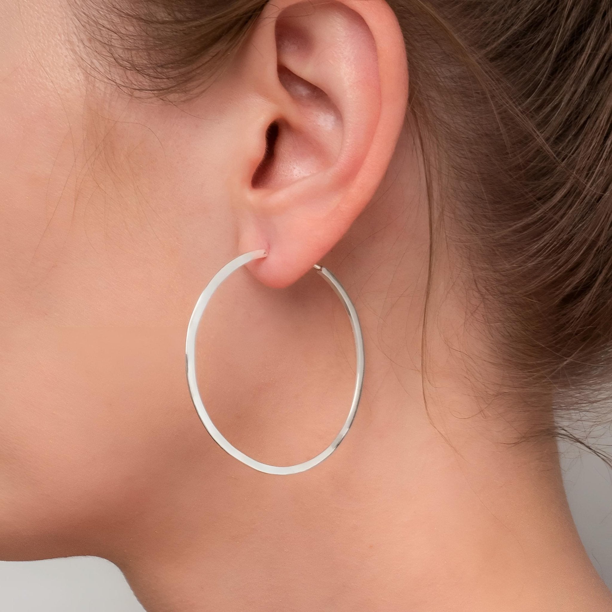 yours.Jewelry Creolen Shinning moon, silver sea, Silber