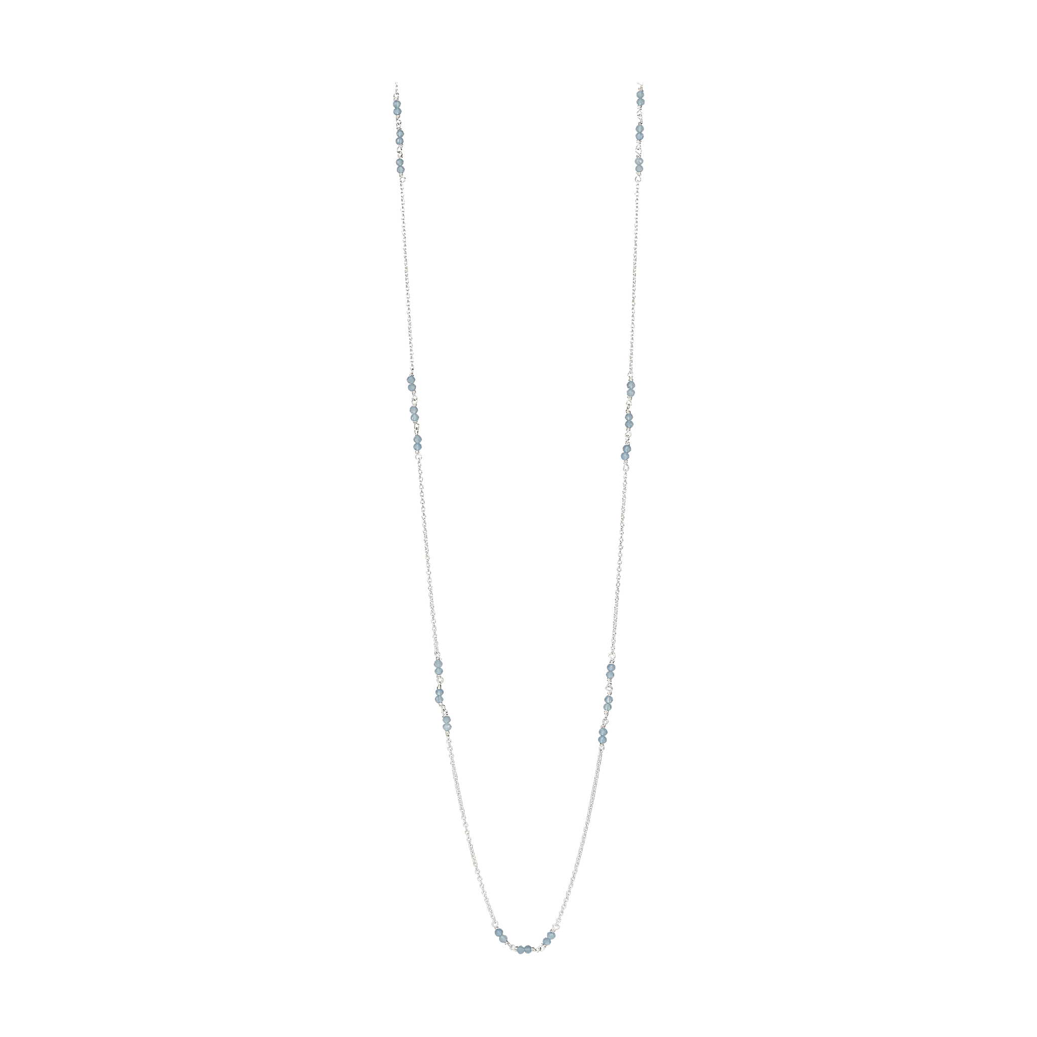 yours.Jewelry Kette Petit Jardin, long, blissful blue, Silber