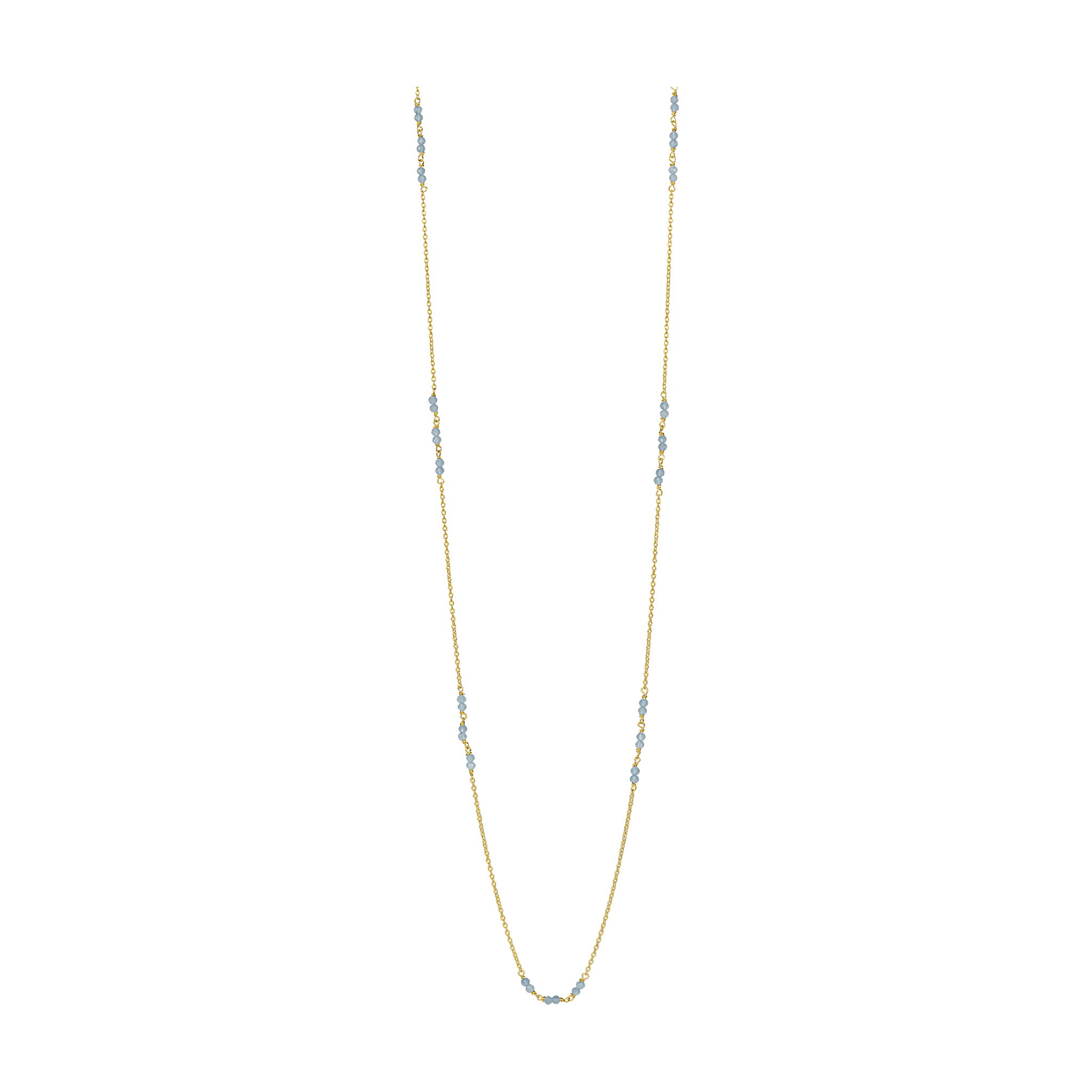 yours.Jewelry Kette Petit Jardin, long, blissful blue, vergoldet