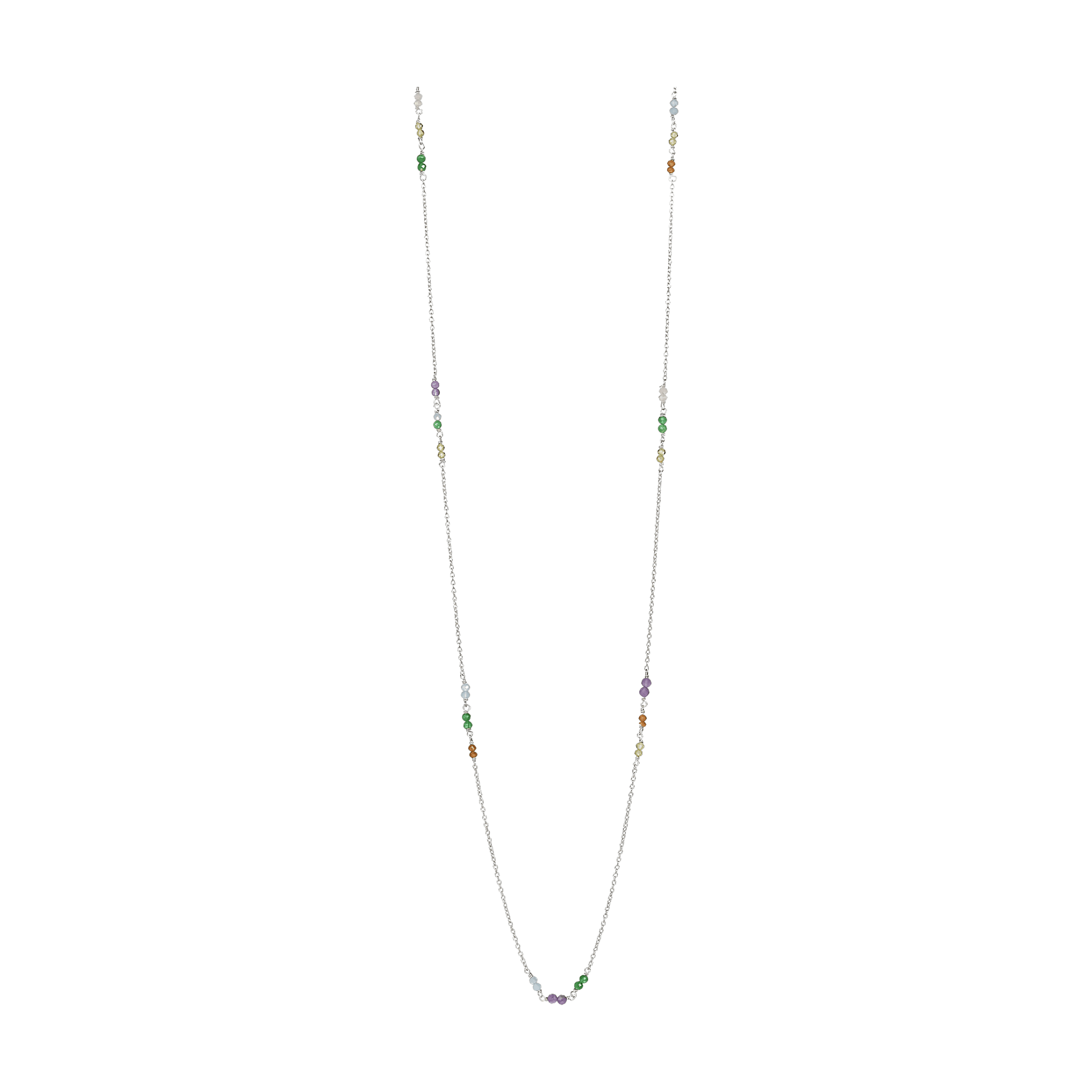 yours.Jewelry Kette Petit Jardin long, multi, Silber