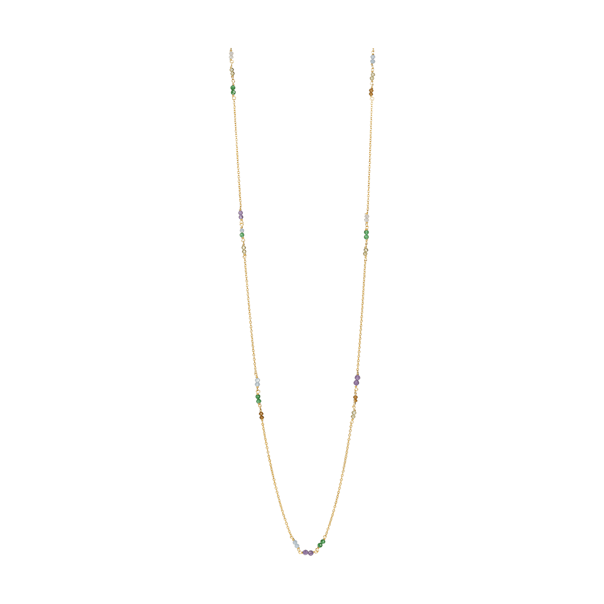 yours.Jewelry Kette Petit Jardin, long, multi, vergoldet