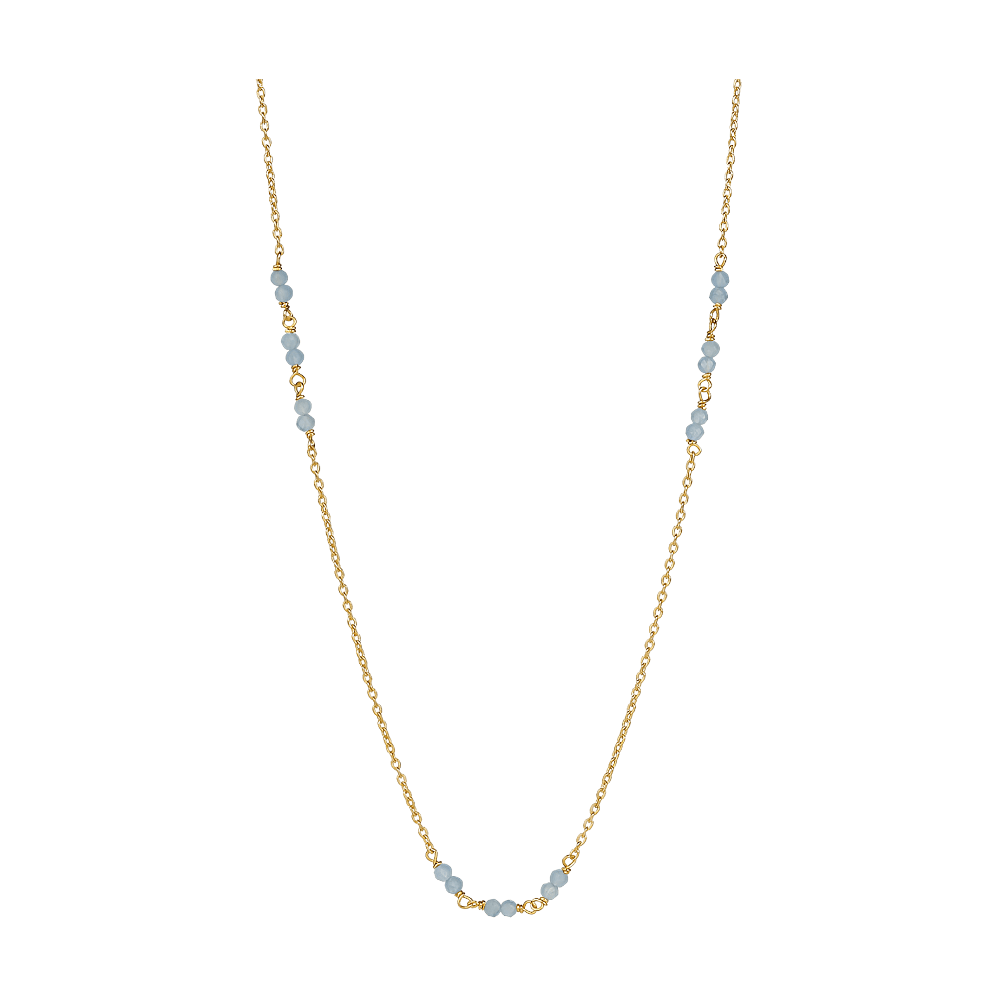 yours.Jewelry Kette Petit Jardin, short, blissful blue, vergoldet