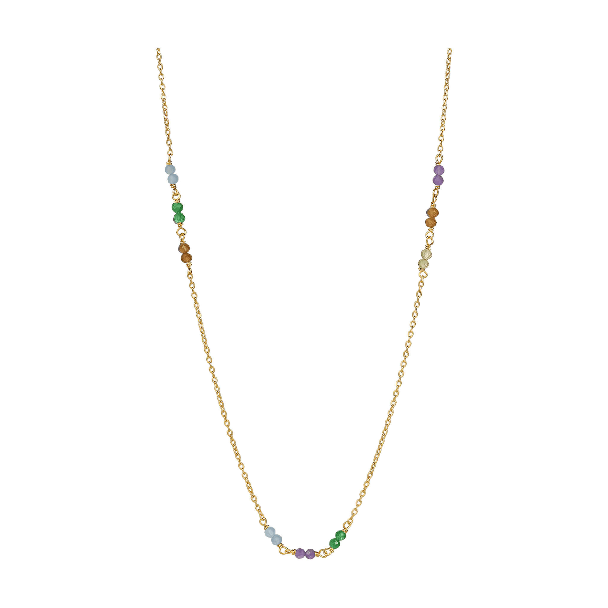 yours.Jewelry Kette Petit Jardin, short, multi, vergoldet