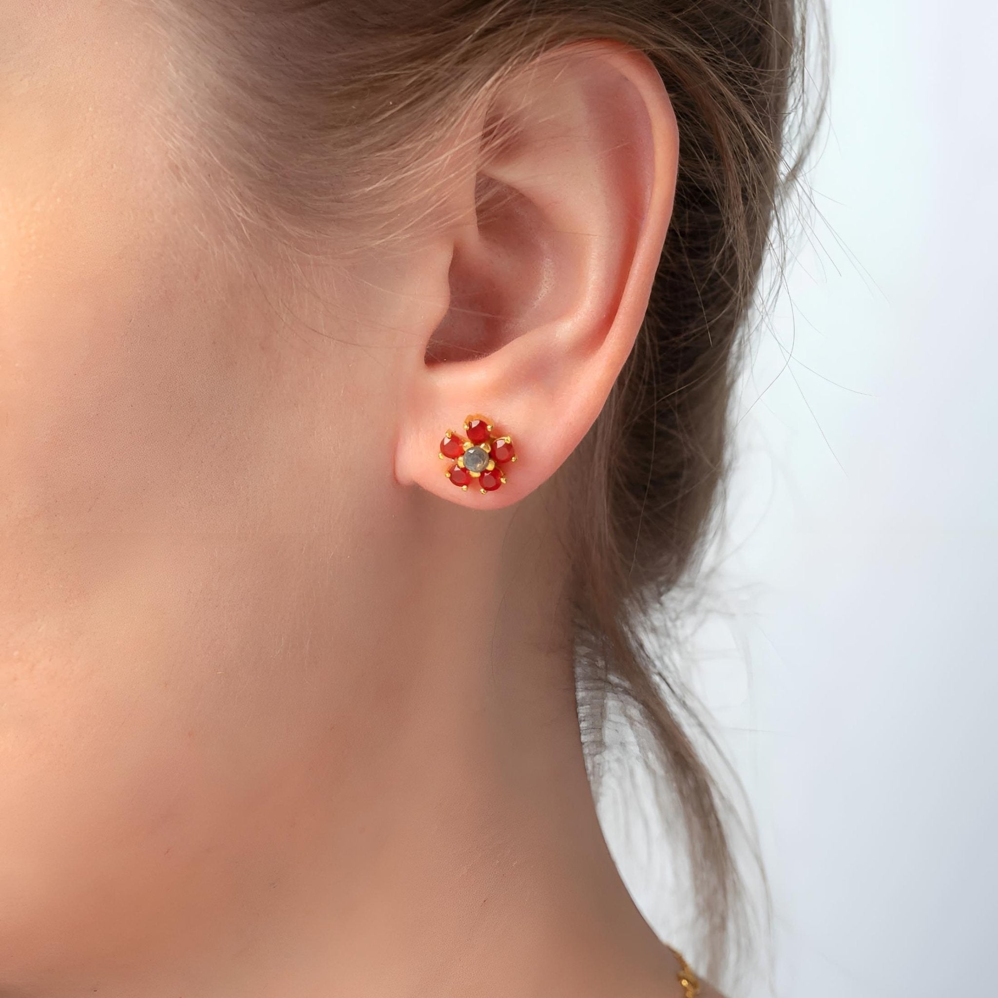 yours.Jewelry Ohrstecker The Flower, indian summer, vergoldet