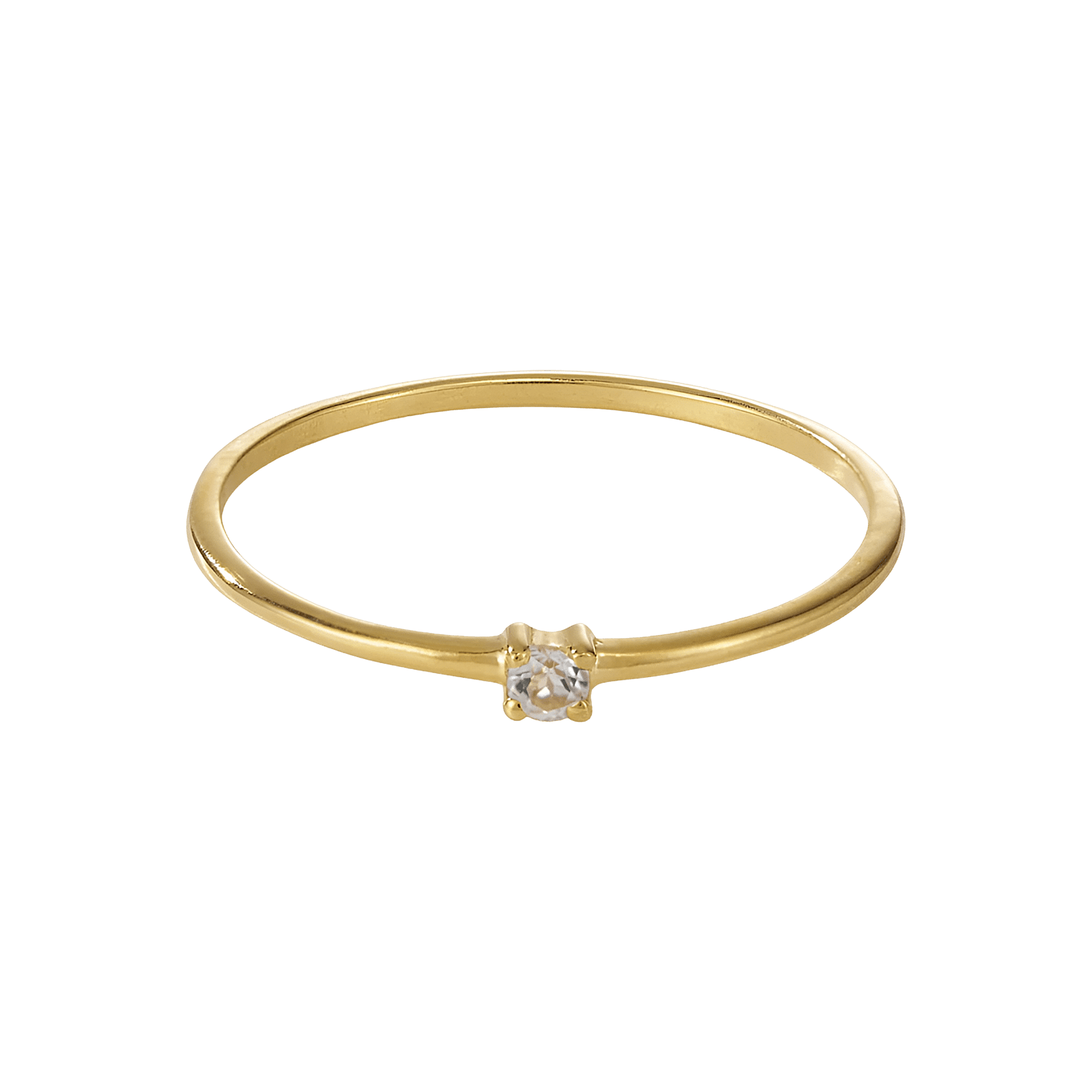 yours.Jewelry Ring Birdie, clear as day, vergoldet