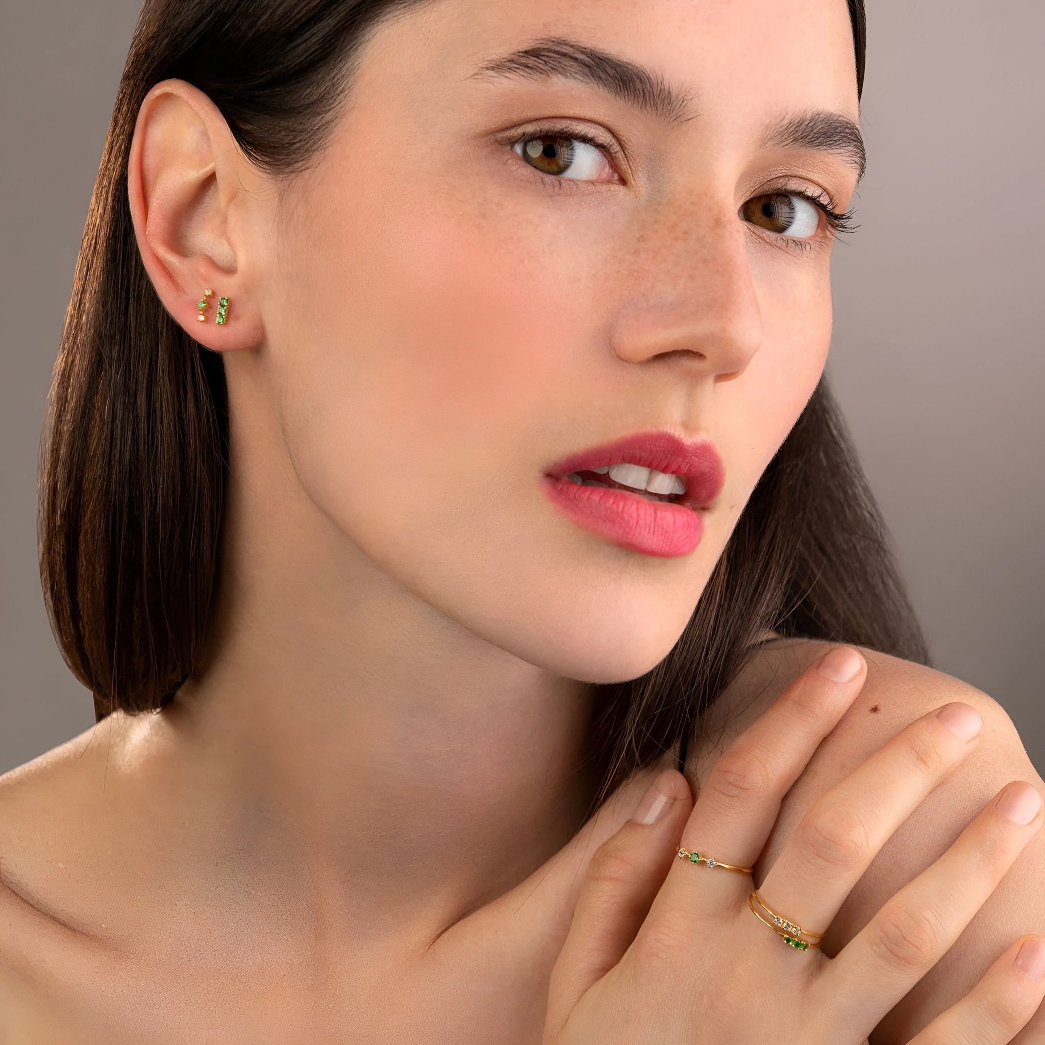 yours.Jewelry Ring Broken Vintage, gooseberry sorbet, vergoldet 52, Ø innen ca. 16,5 mm