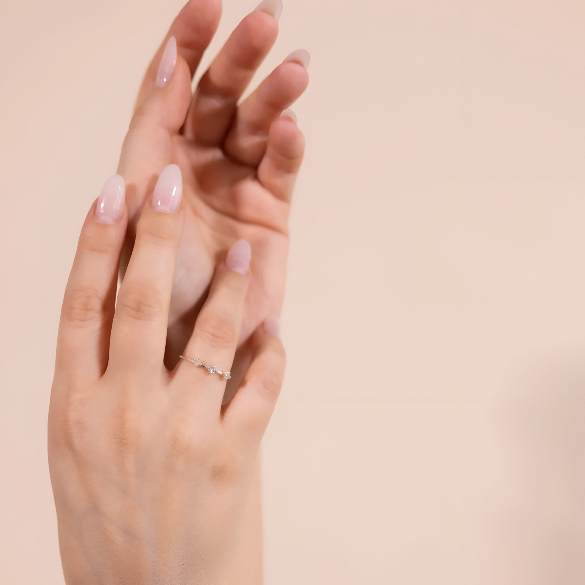 yours.Jewelry Ring Broken Vintage, milky sky, Silber 50, Ø innen ca. 15,9 mm
