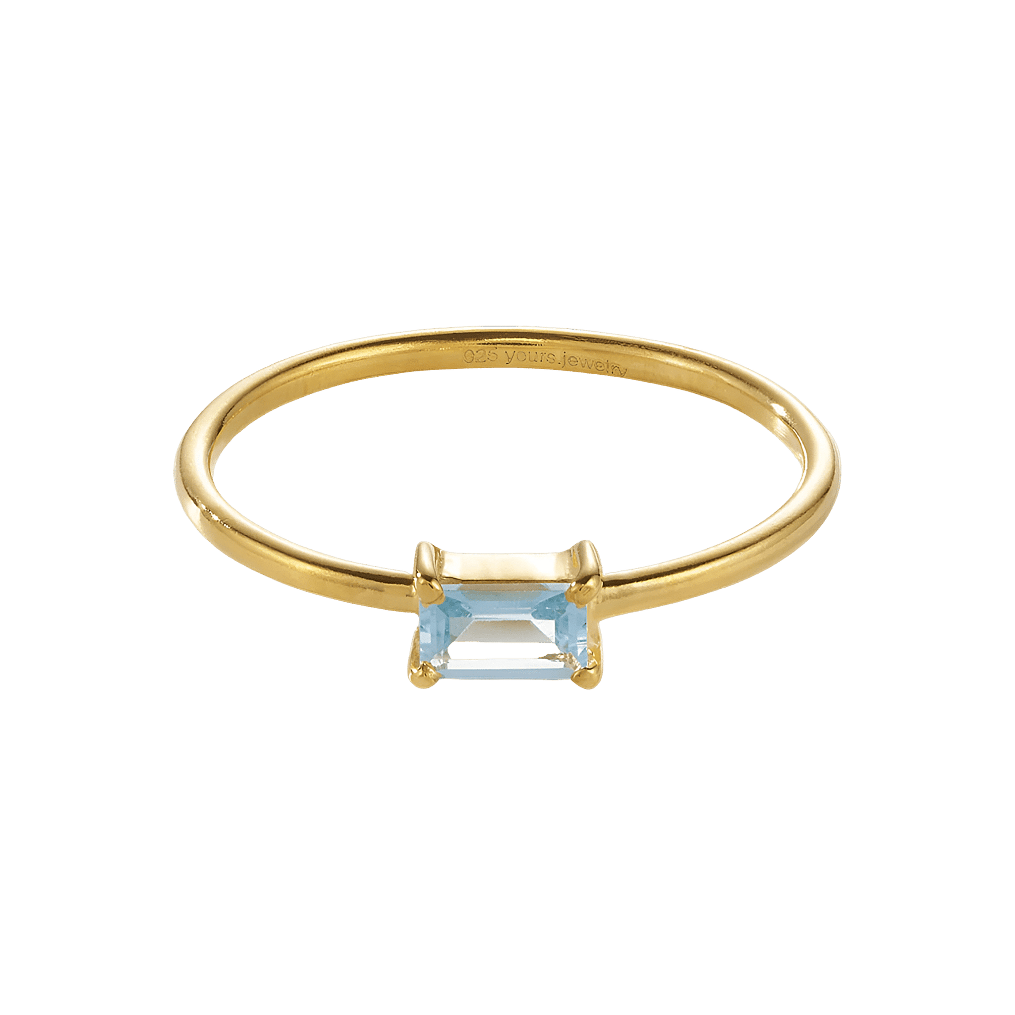 yours.Jewelry Ring Savoy Ceremony, blissful blue, vergoldet