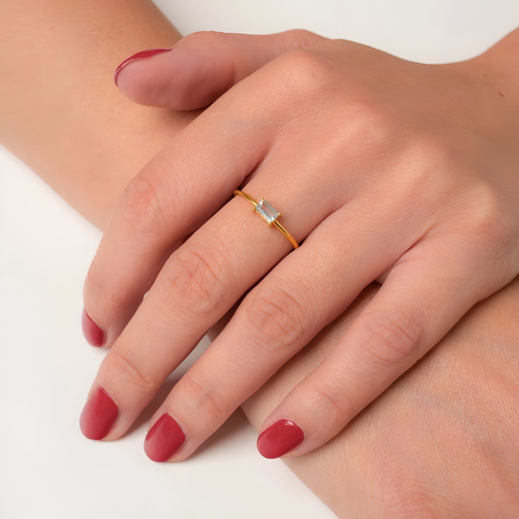 yours.Jewelry Ring Savoy Ceremony, blissful blue, vergoldet