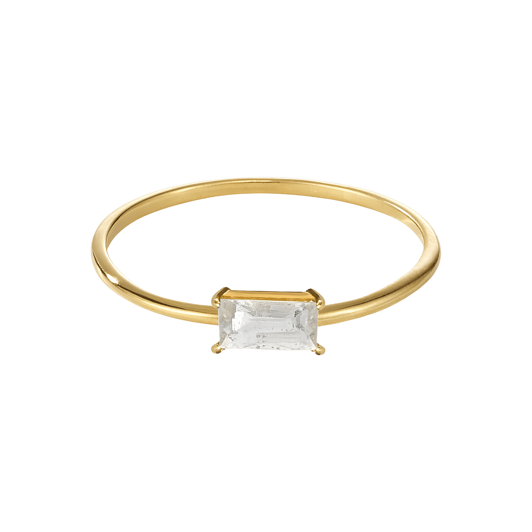 yours.Jewelry Ring Savoy Ceremony, clear as day, vergoldet