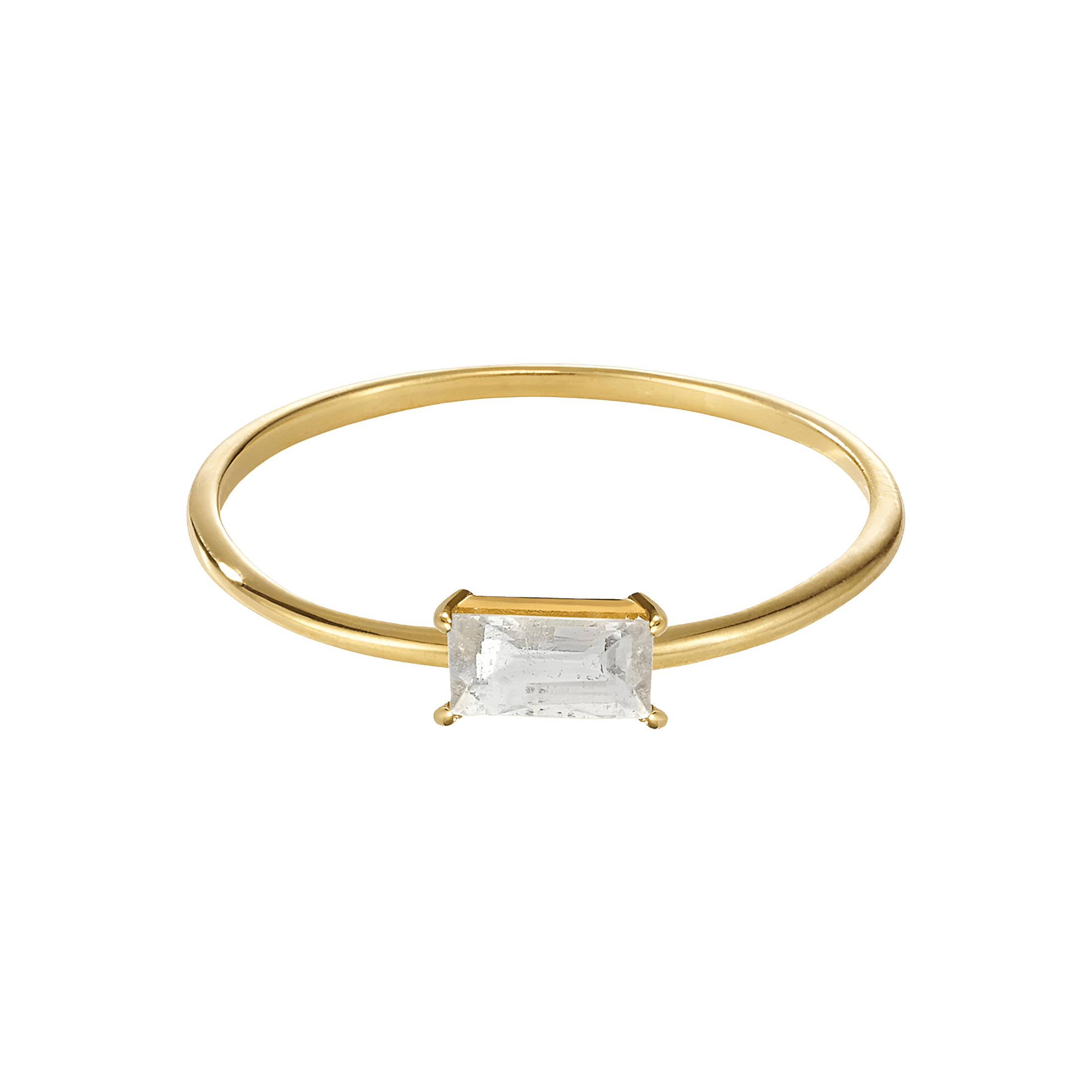 yours.Jewelry Ring Savoy Ceremony, clear as day, vergoldet