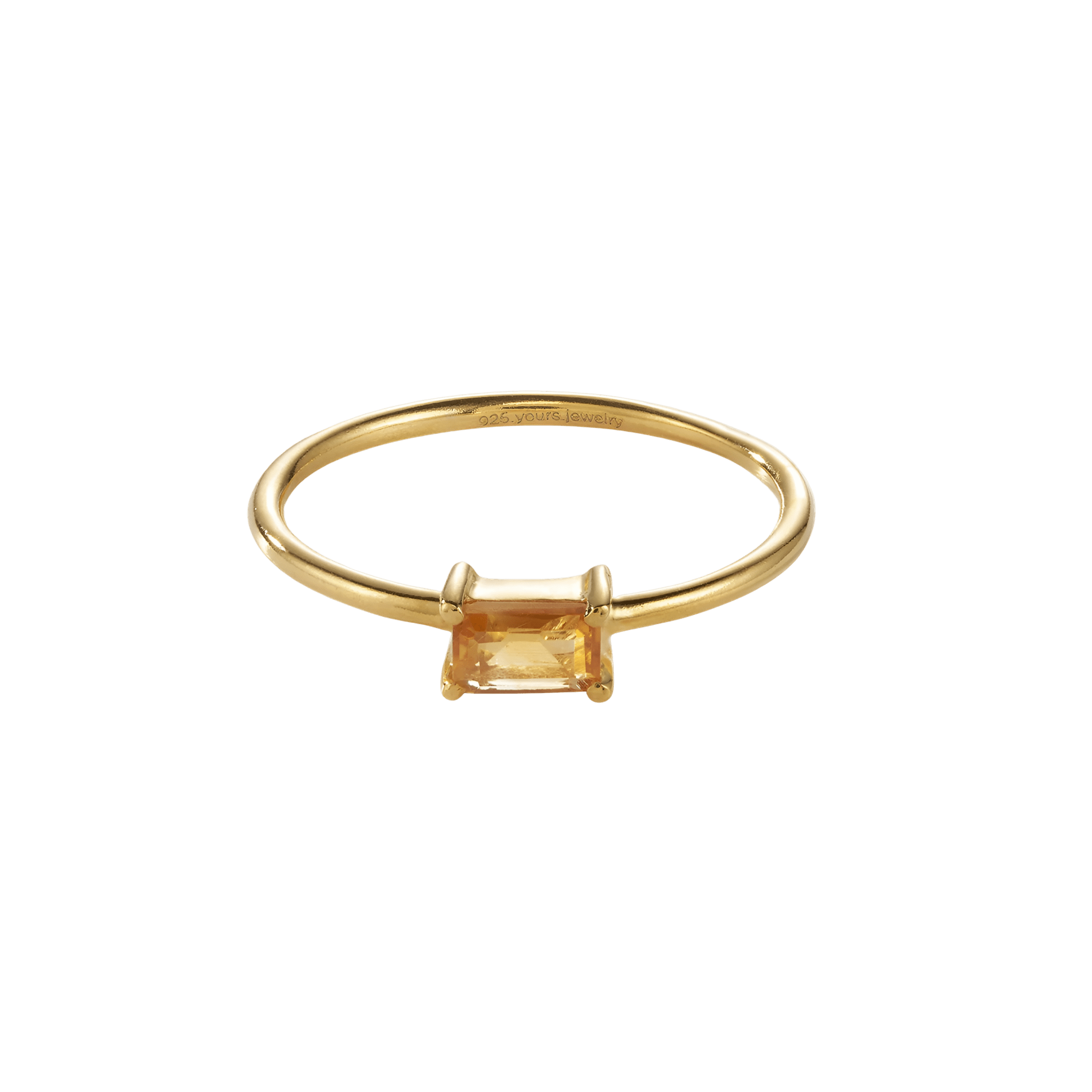 yours.Jewelry Ring Savoy Ceremony, yummy yellow, vergoldet