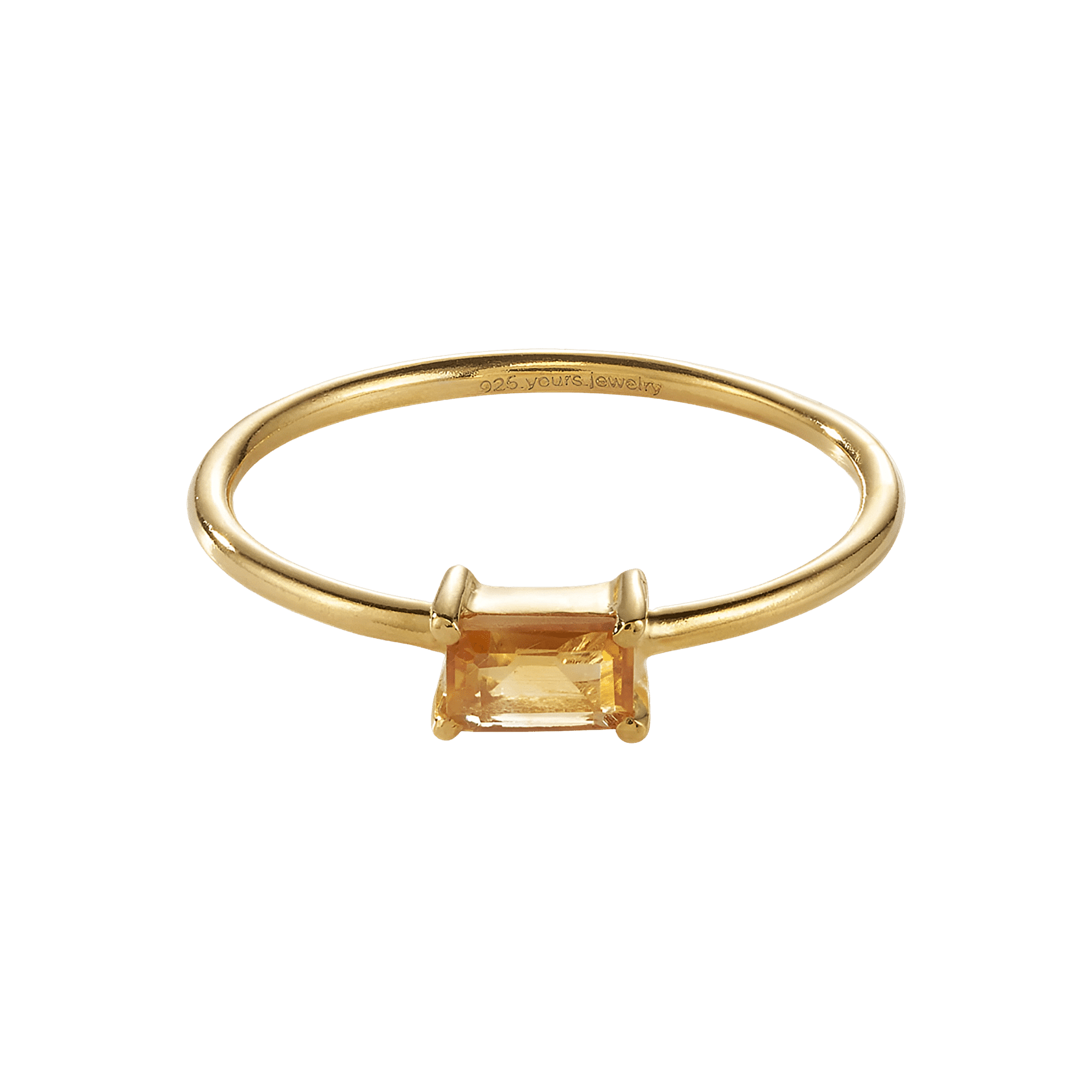 yours.Jewelry Ring Savoy Ceremony, yummy yellow, vergoldet