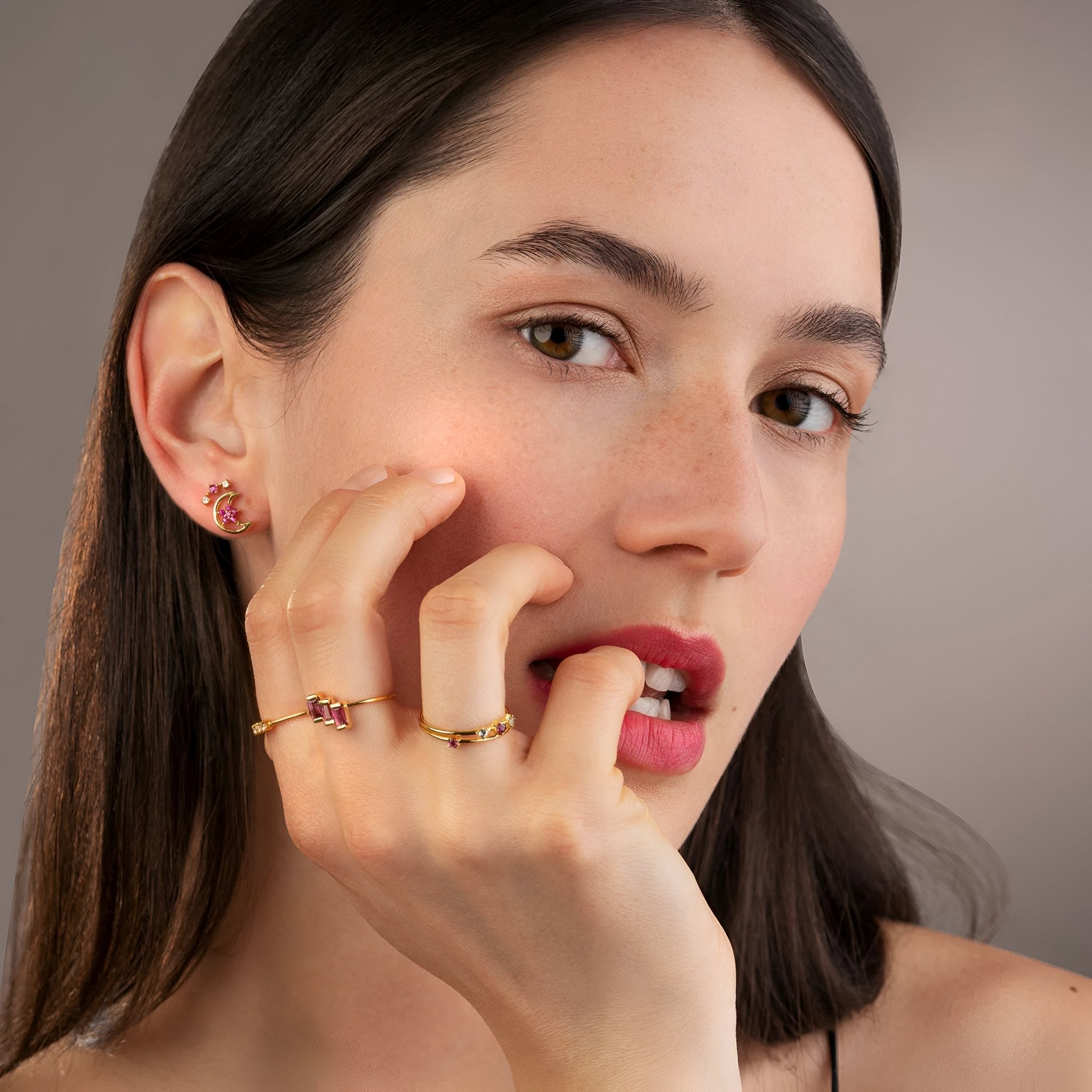 yours.Jewelry Ring Stairway to the Stars, cozy candy, vergoldet