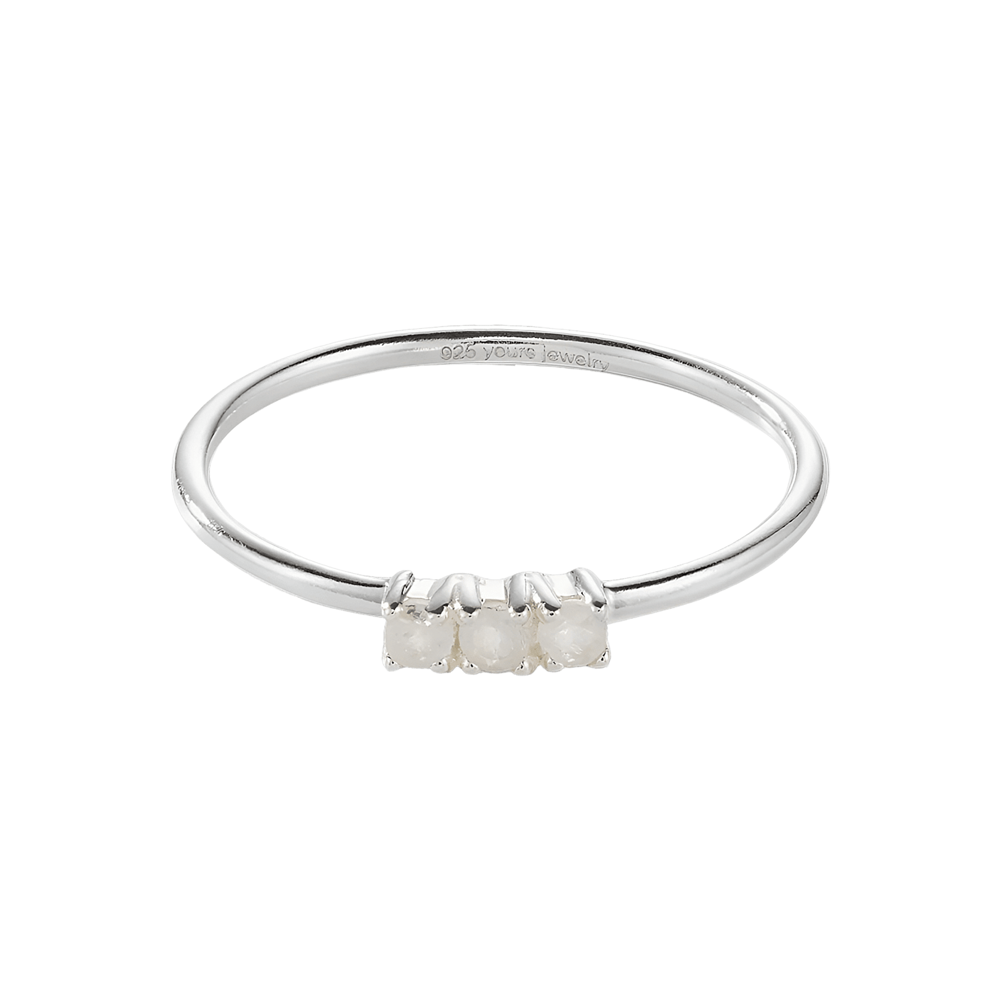 yours.Jewelry Ring Sweet Lullaby, playful white, Silber