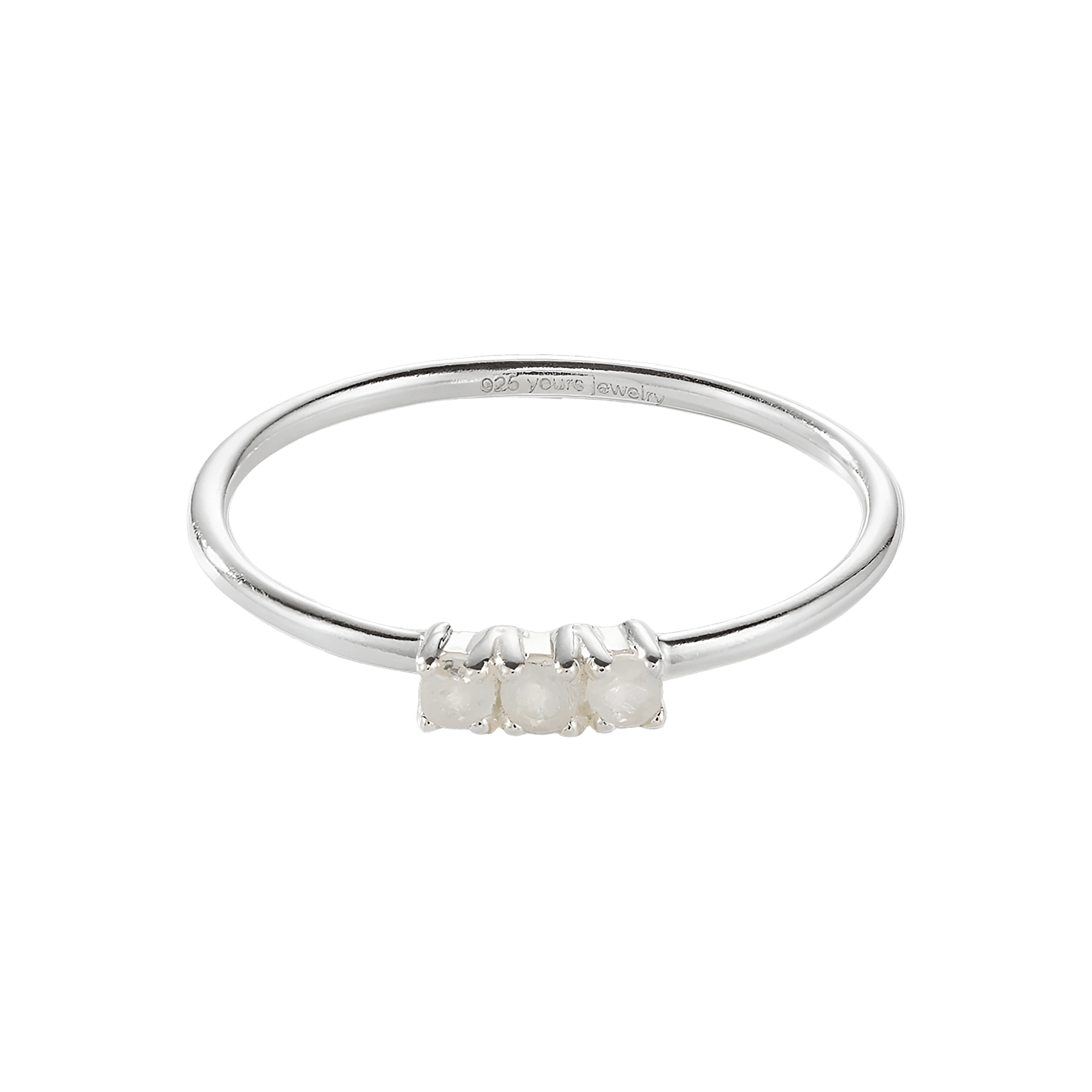 yours.Jewelry Ring Sweet Lullaby, playful white, Silber