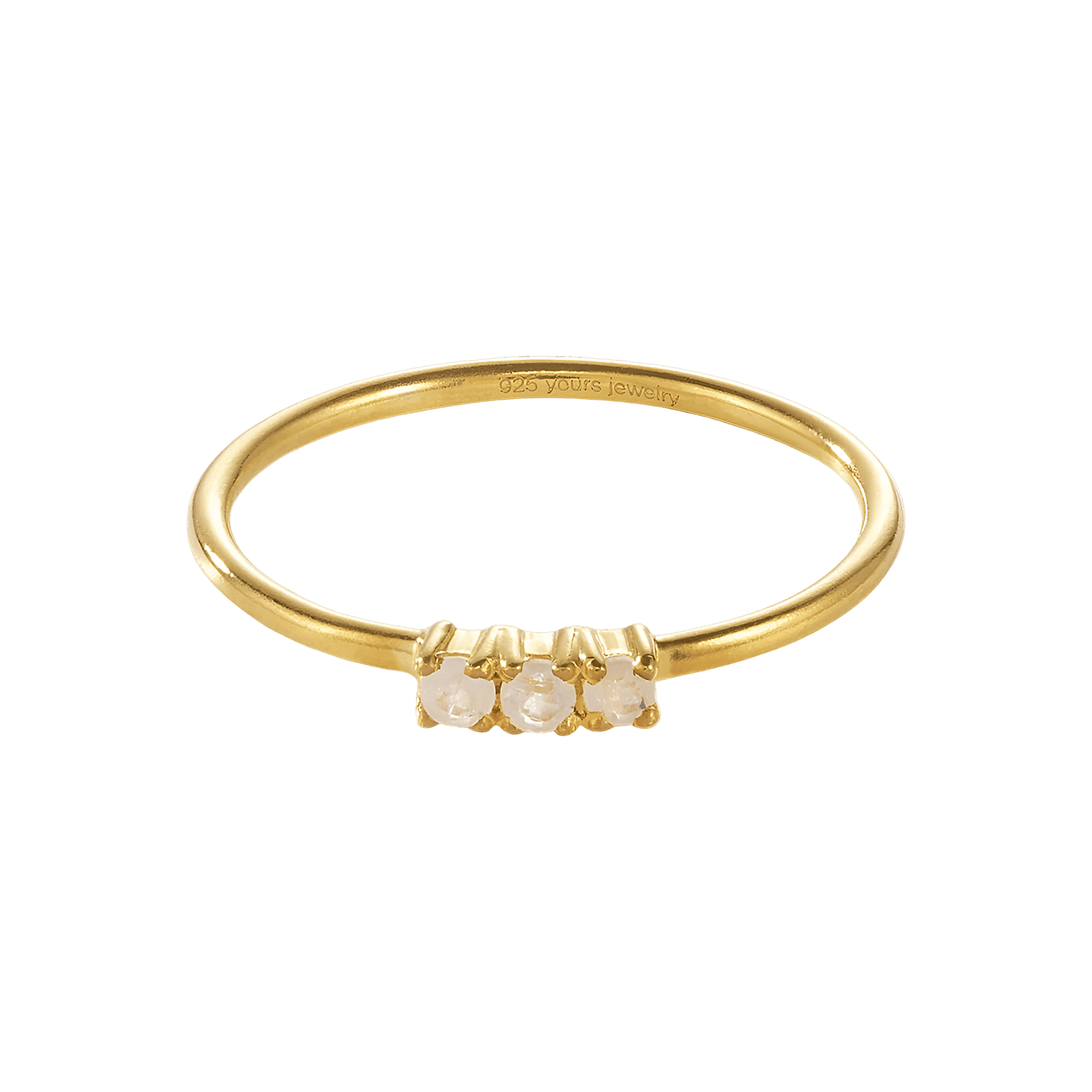 yours.Jewelry Ring Sweet Lullaby, playful white, vergoldet