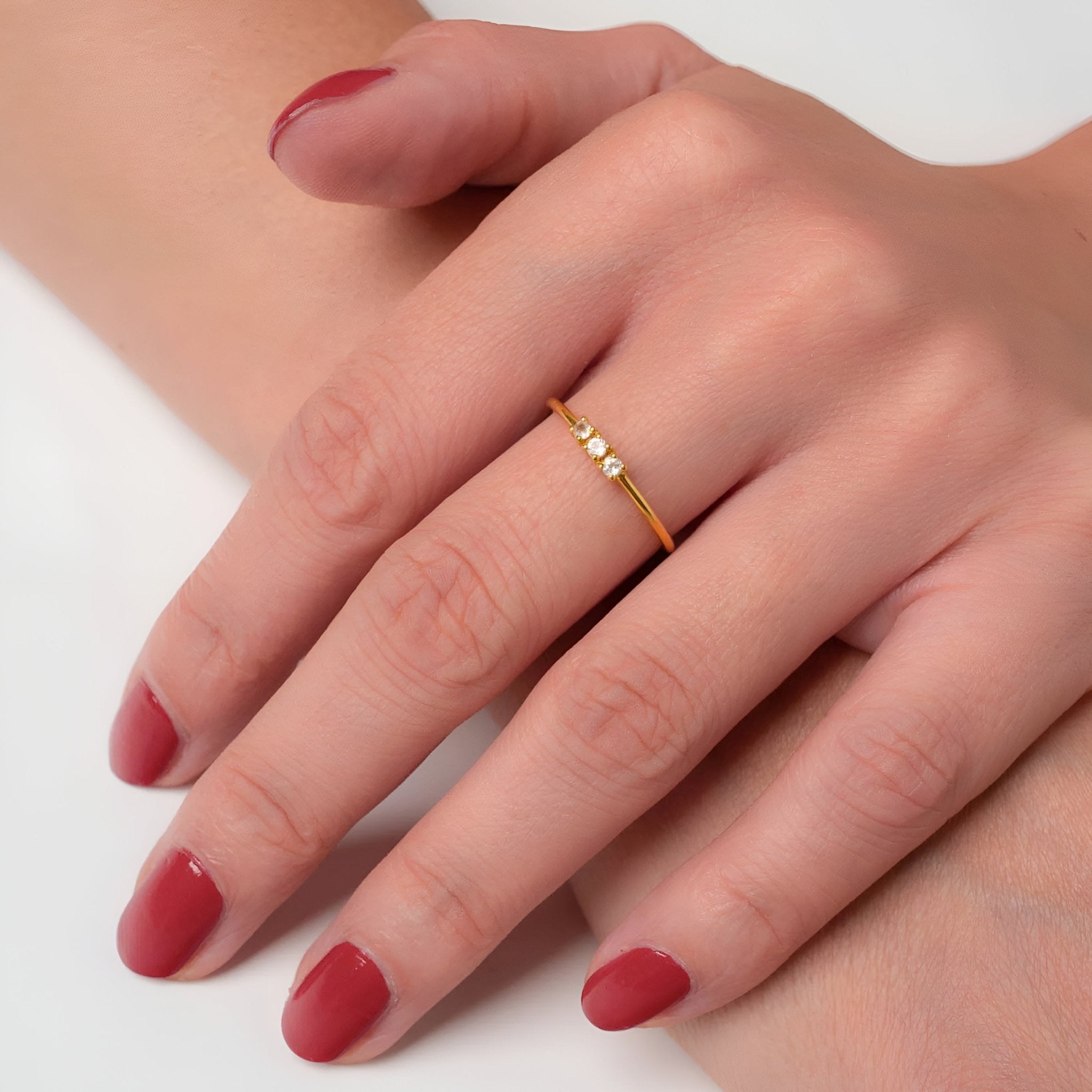 yours.Jewelry Ring Sweet Lullaby, playful white, vergoldet