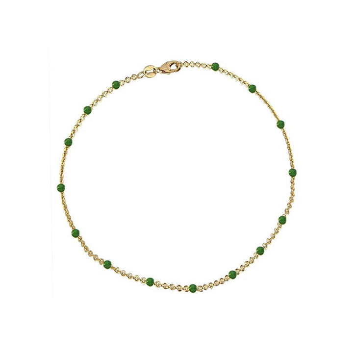 Jeberg Jewellery Armband Ivy Beaded Green, vergoldet