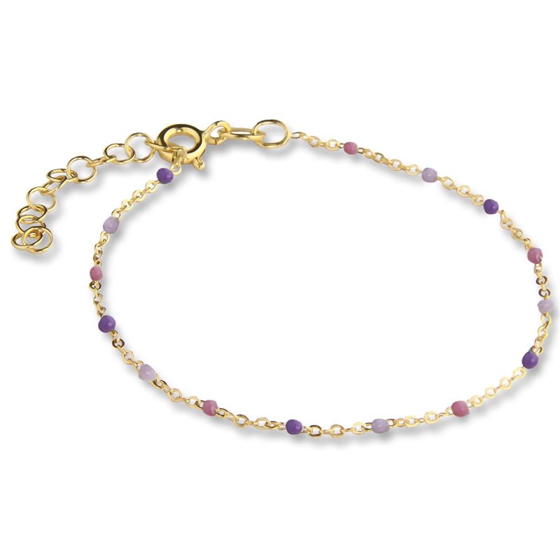 Jeberg Jewellery Armband Ivy Beaded Lavender, vergoldet