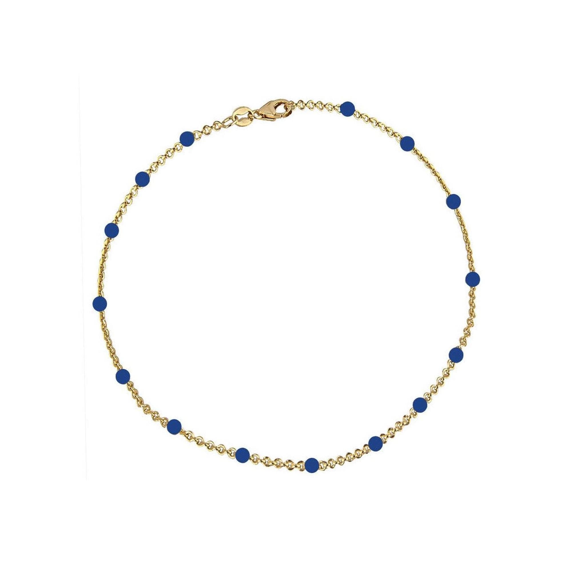 Jeberg Jewellery Armband Ivy Beaded Ocean Blue, vergoldet