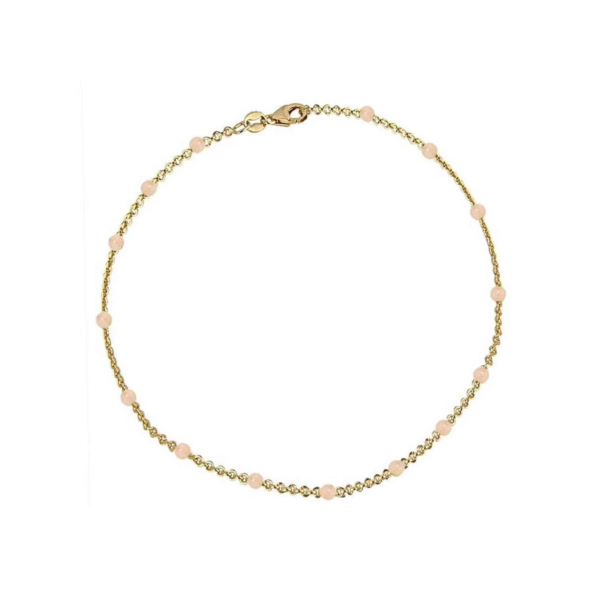 Jeberg Jewellery Armband Ivy Beaded Rosewood, vergoldet