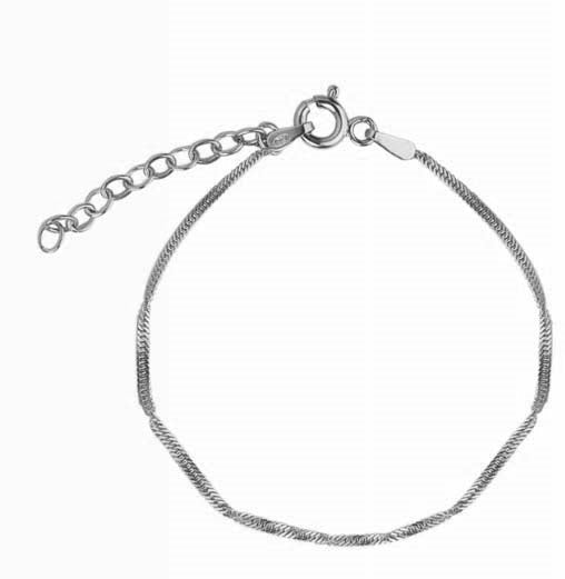 Jeberg Jewellery Armband Lila, Silber
