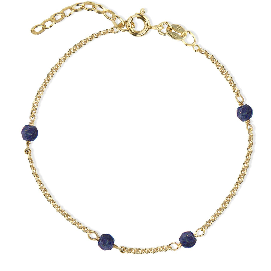Jeberg Jewellery Armband Love Eye - Blue Lapis Lazuli, vergoldet