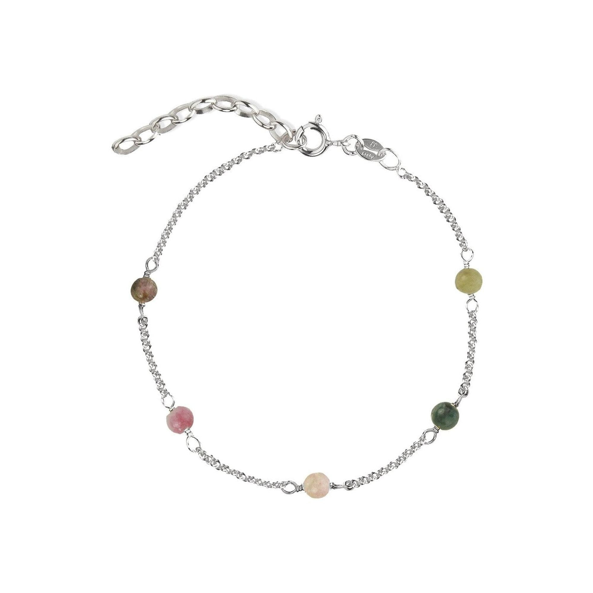 Jeberg Jewellery Armband Love Eye - Candy Mix, Silber