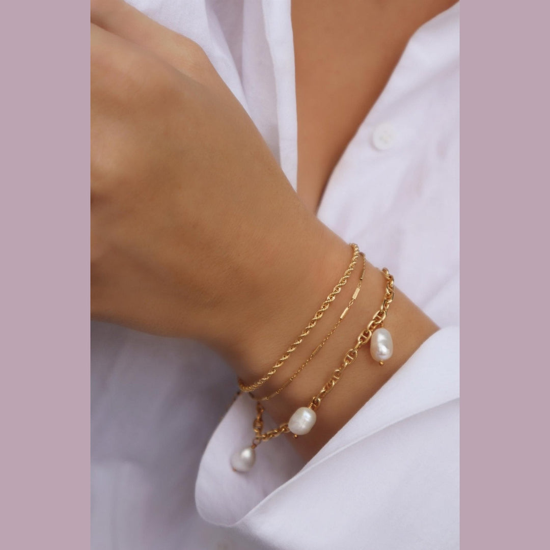 Jeberg Jewellery Armband Robin Chunky, vergoldet