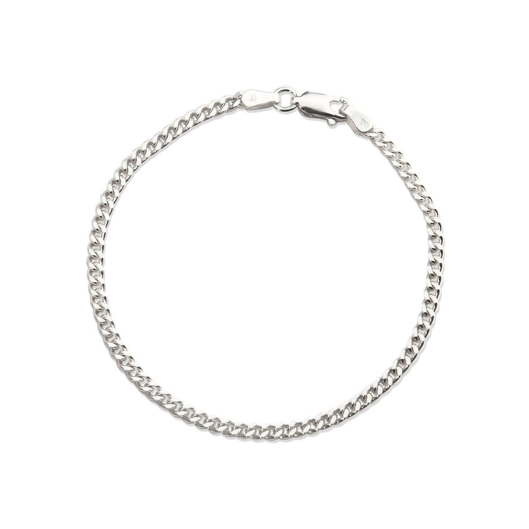 Jeberg Jewellery Armband Saga 3 mm Panzer, Silber