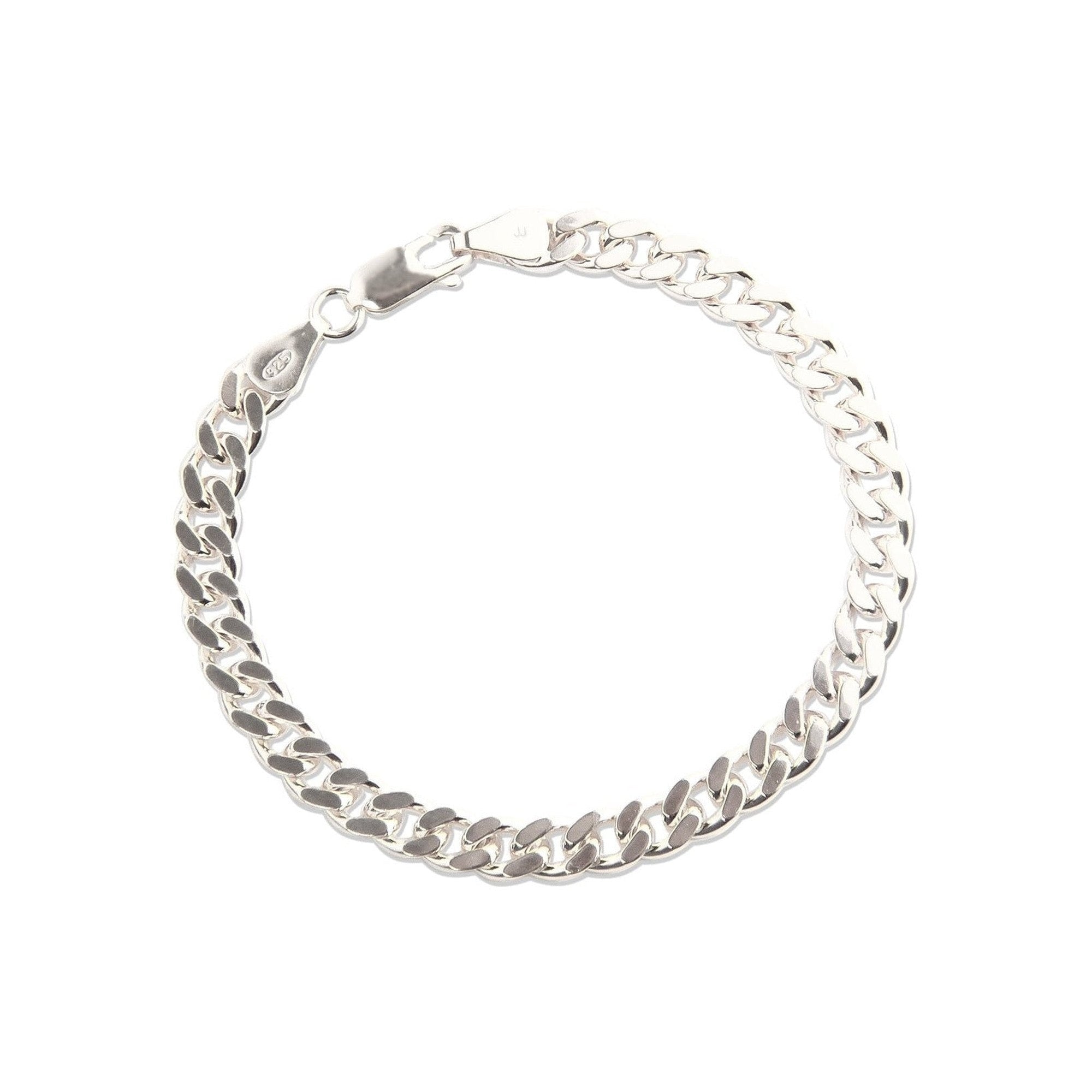 Jeberg Jewellery Armband Saga 5 mm Panzer, Silber