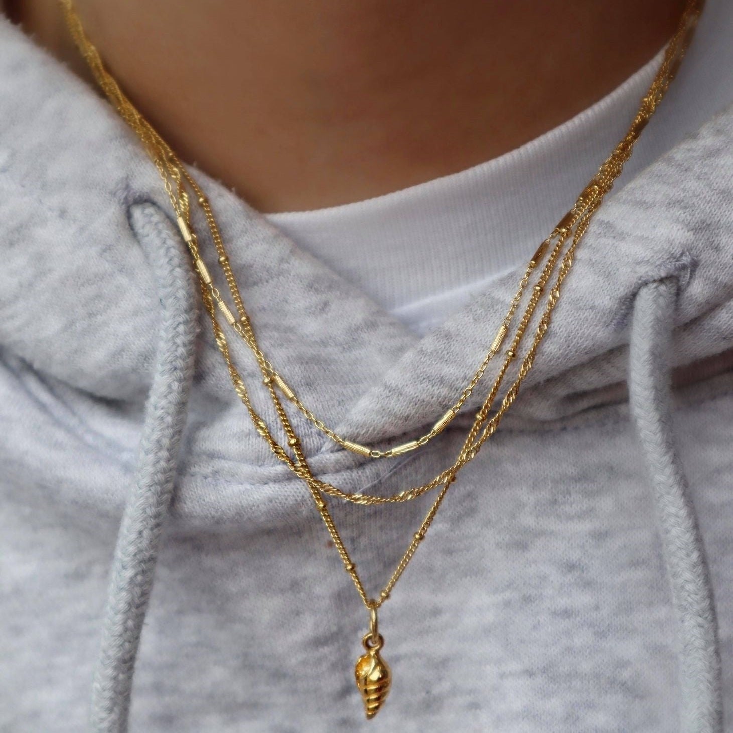 Jeberg Jewellery Kette Lila, vergoldet