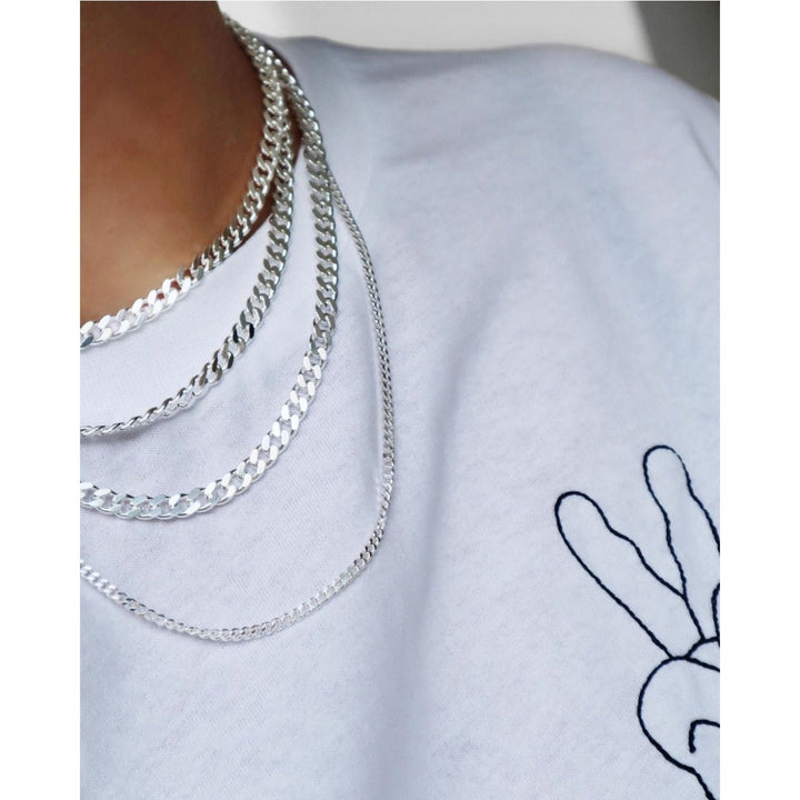 Jeberg Jewellery Kette Saga 3 mm Panzer, Silber