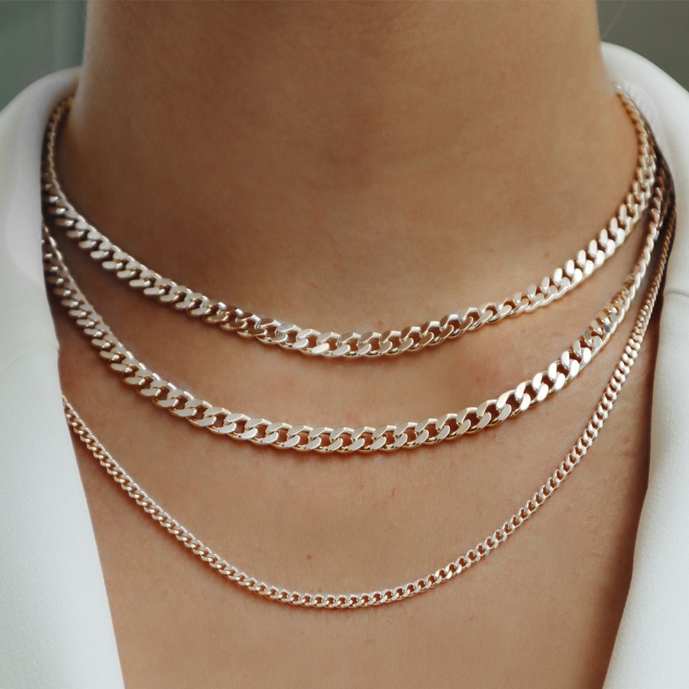 Jeberg Jewellery Kette Saga 3 mm Panzer, Silber