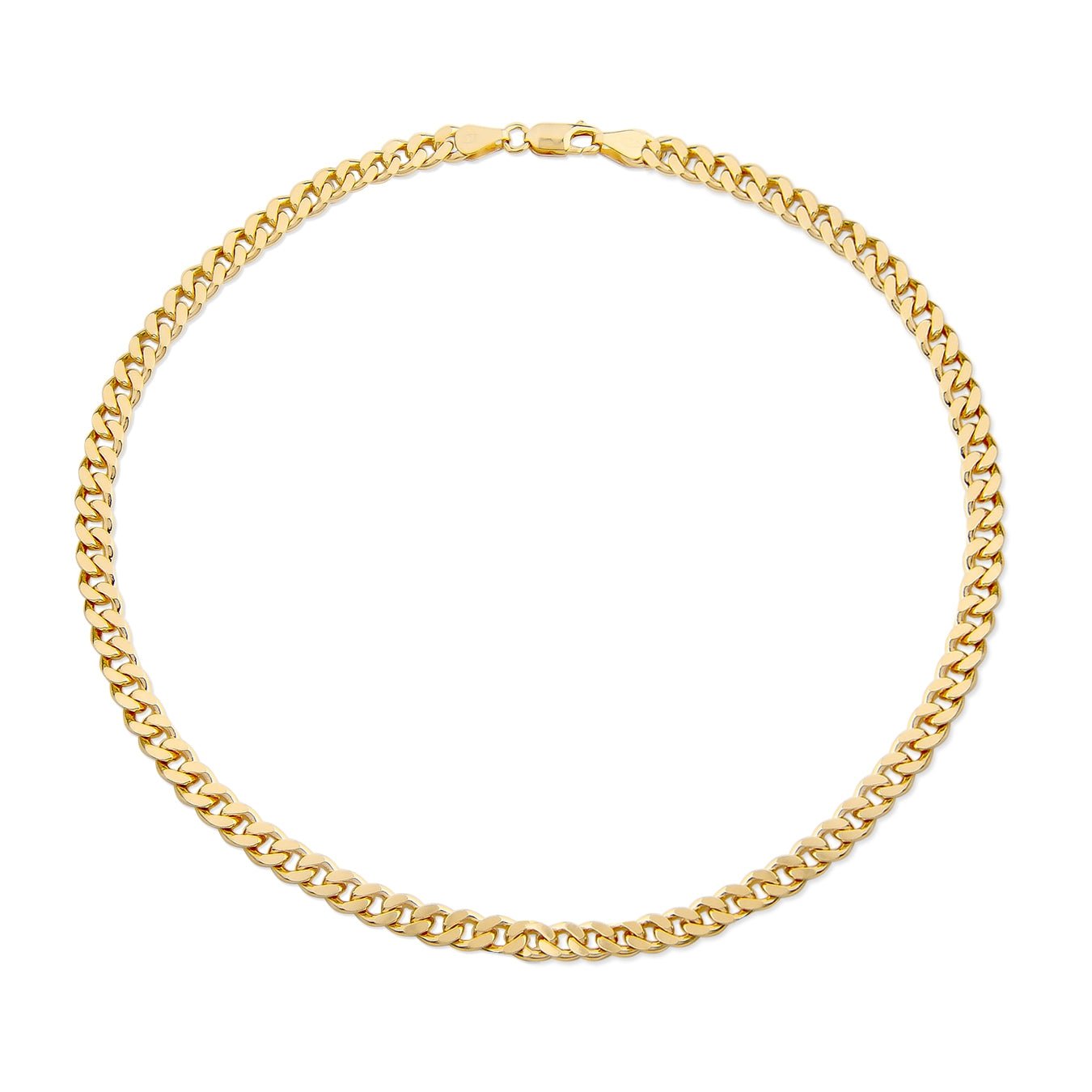 Jeberg Jewellery Kette Saga 5 mm Panzer, vergoldet