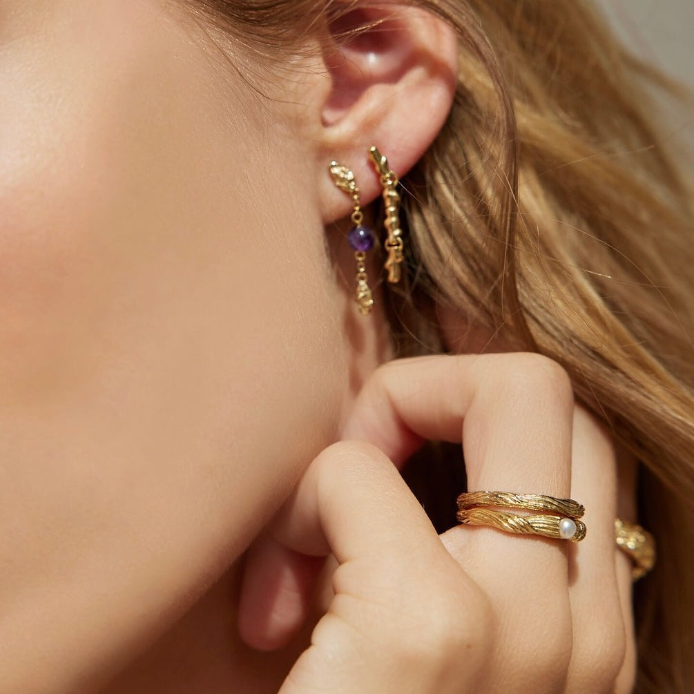 Jeberg Jewellery Ohrringe Soul of Nature, vergoldet