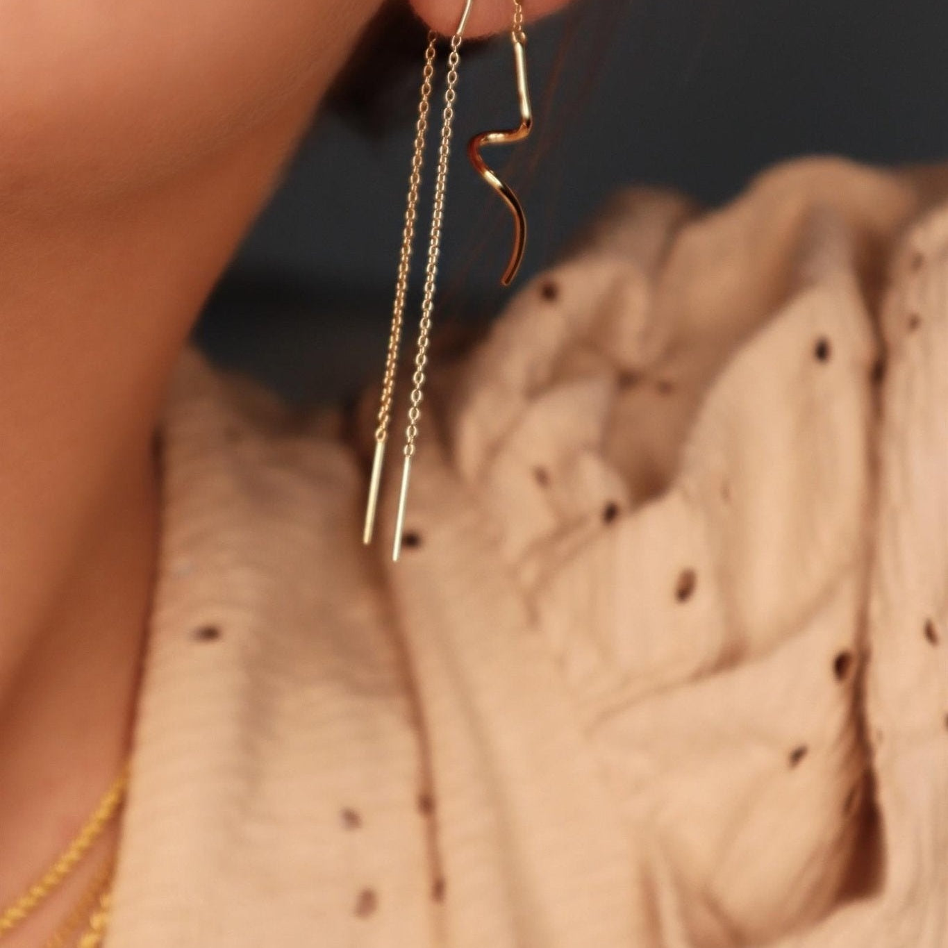 Jeberg Jewellery Ohrringe Twirl Petite, vergoldet