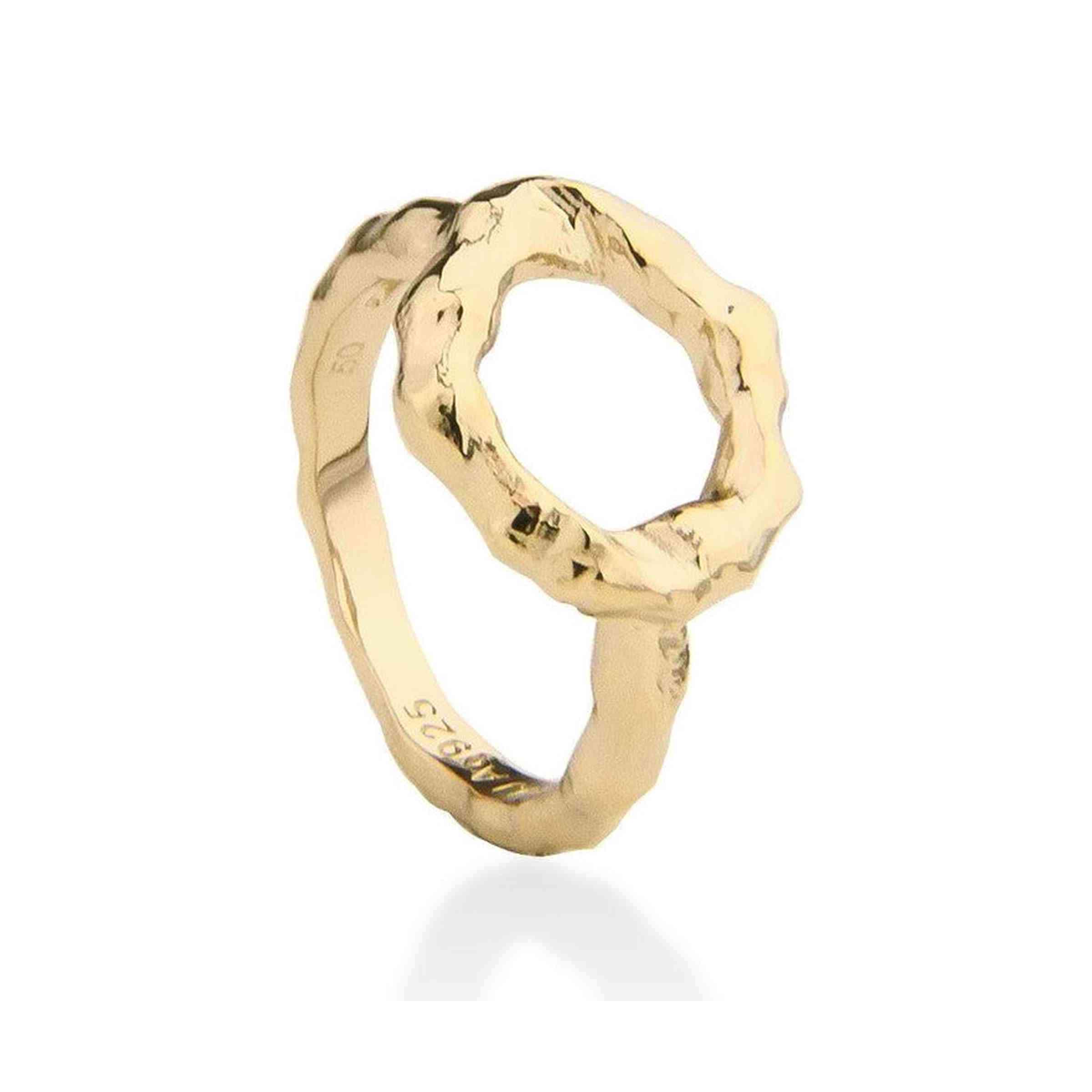 Jeberg Jewellery Ring Circle of Love, vergoldet